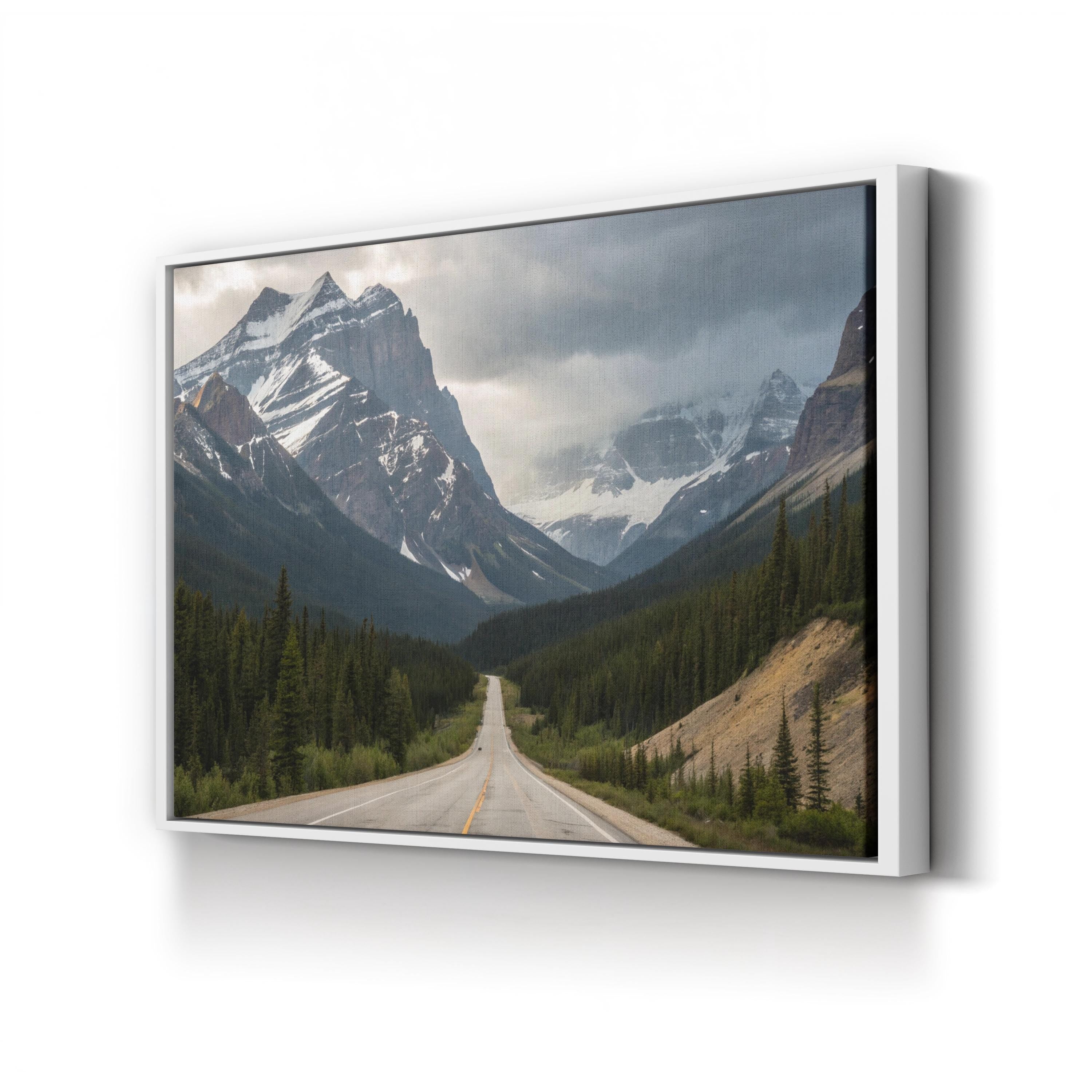Yoho National Park Roadway – Vintage Photography Wall Art | Rocky Mountain Canvas Print