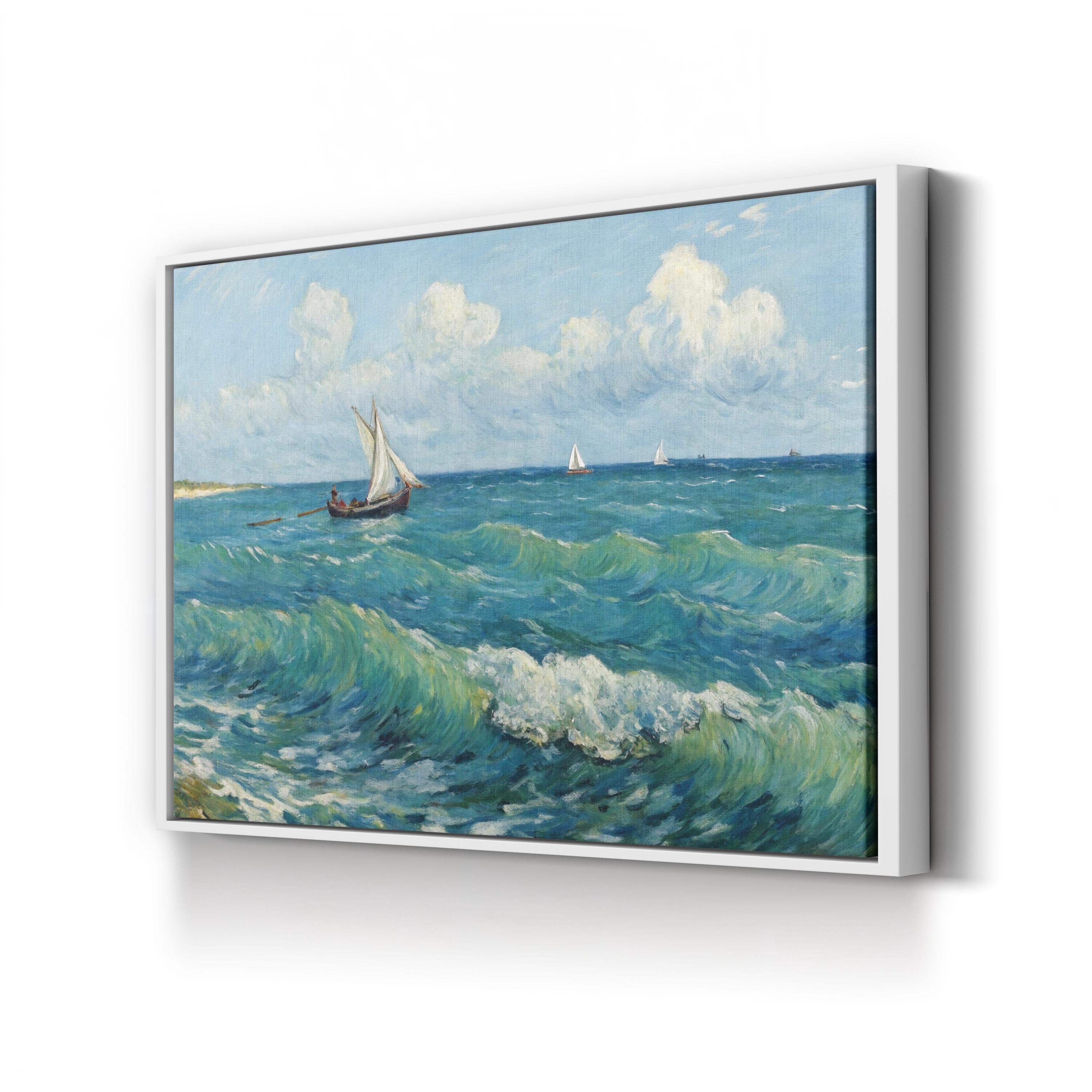 Seascape near Les Saintes-Maries-de-la-Mer, Provence France — Vincent van Gogh Coastal Canvas Print