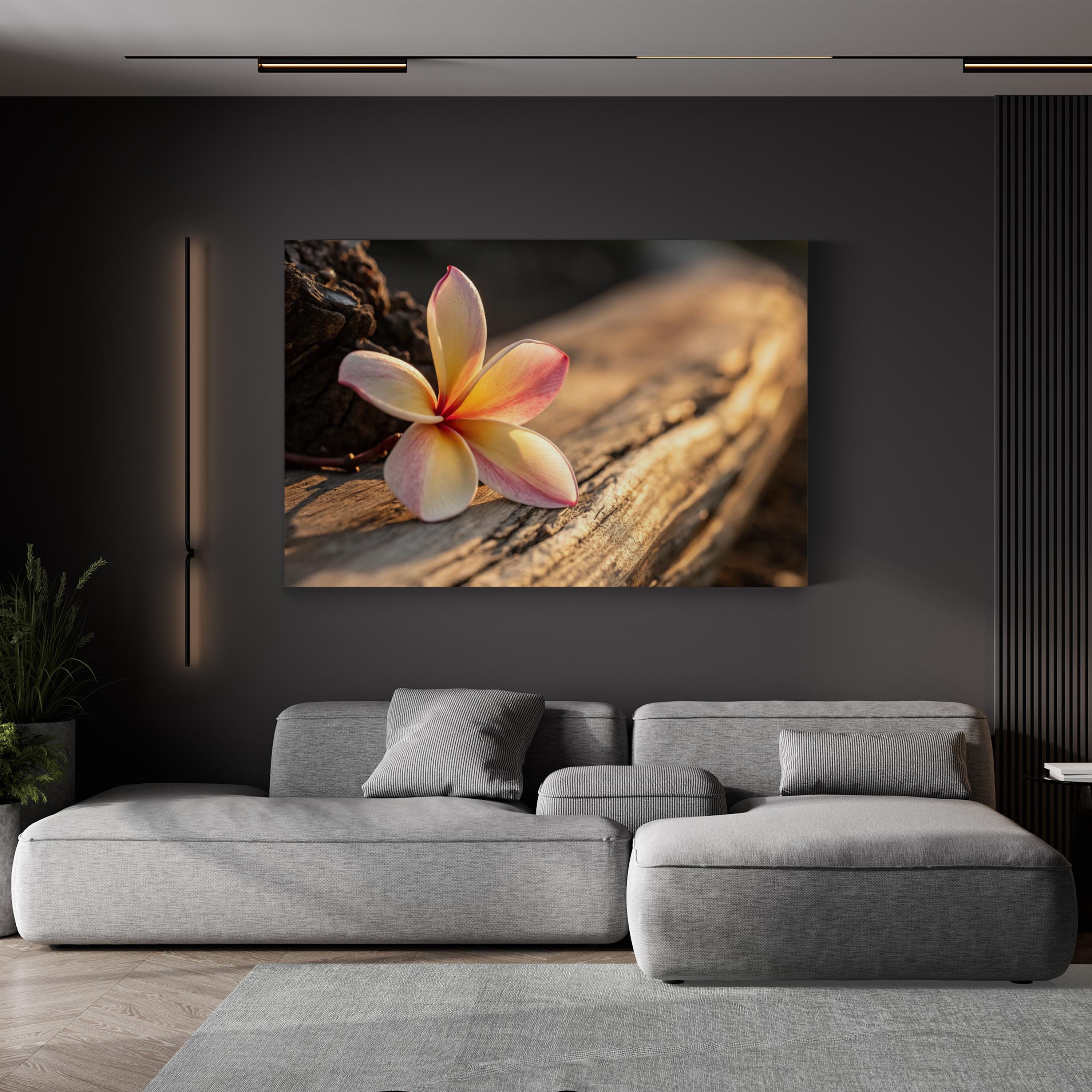 Plumeria Flower – Vintage Photography Wall Art | Tropical Botanical Canvas Print