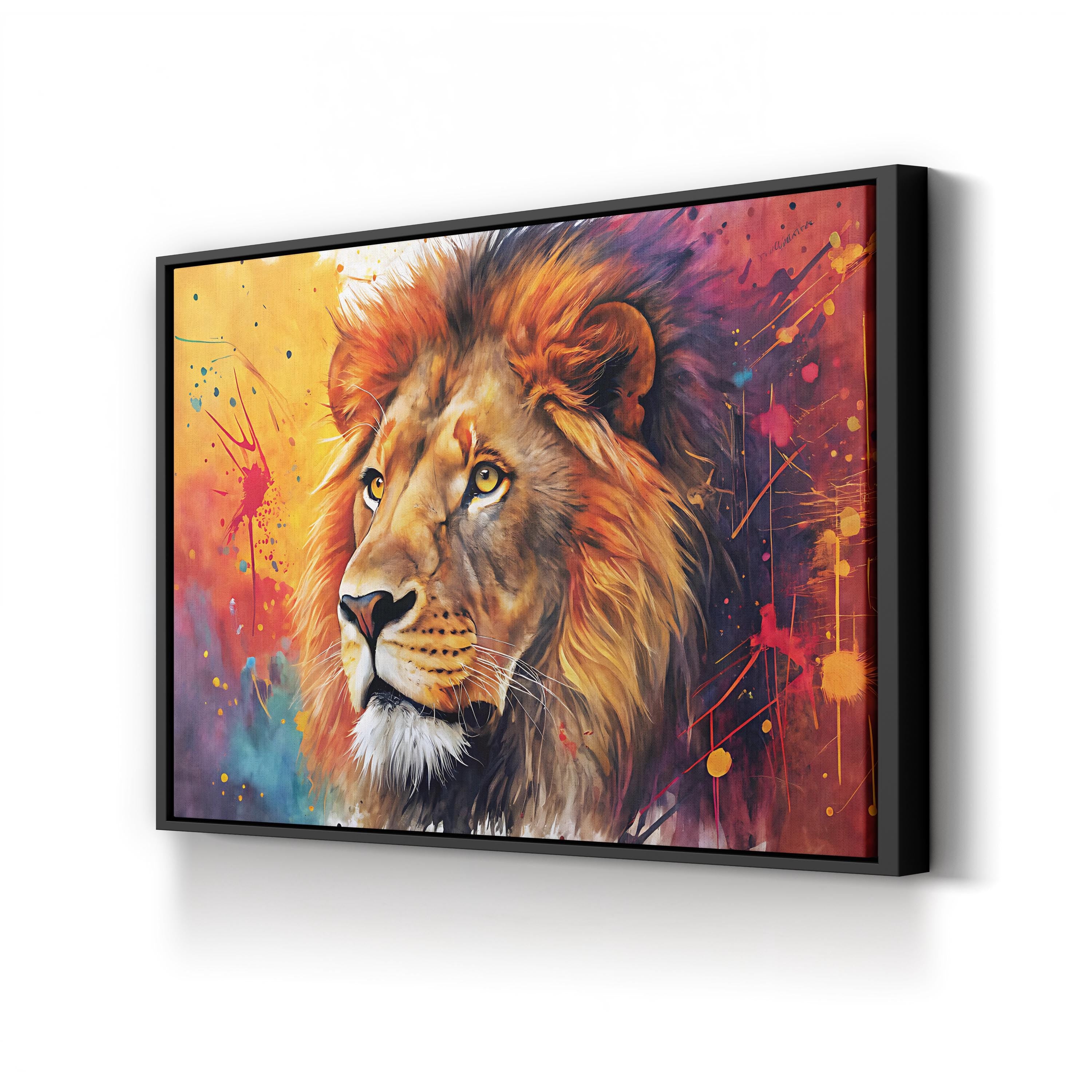 Watercolor Lion – Period Illustration Wall Art | Majestic Wildlife Canvas Print