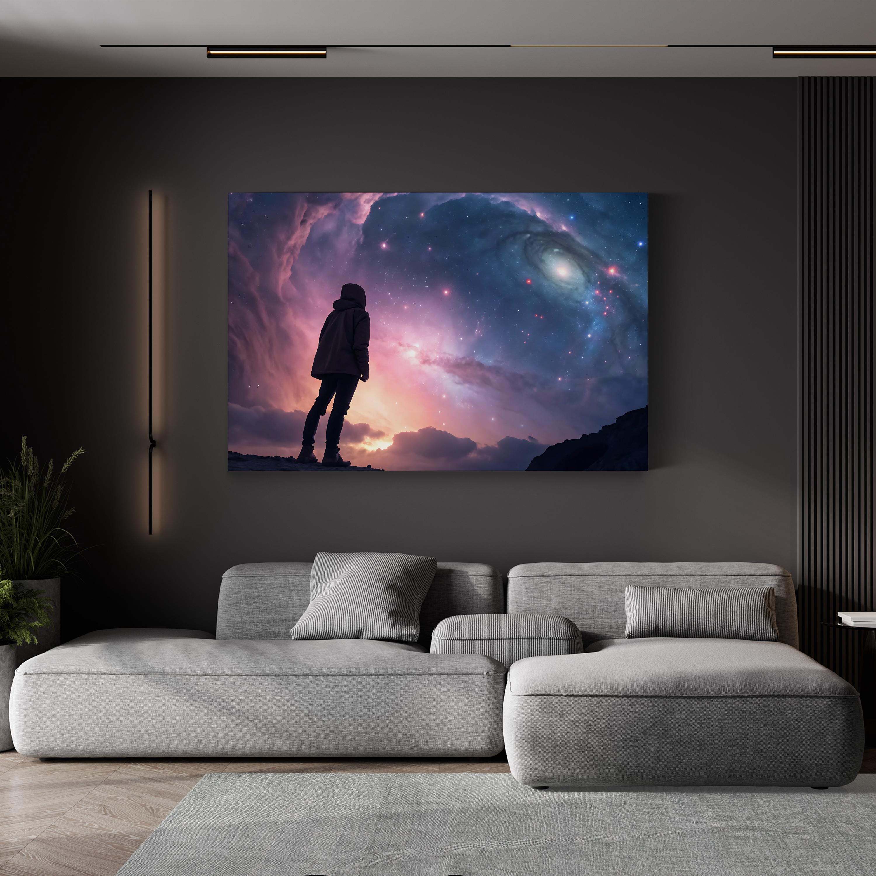Celestial Night Sky – Period Illustration Wall Art | Cosmic Stars Canvas Print