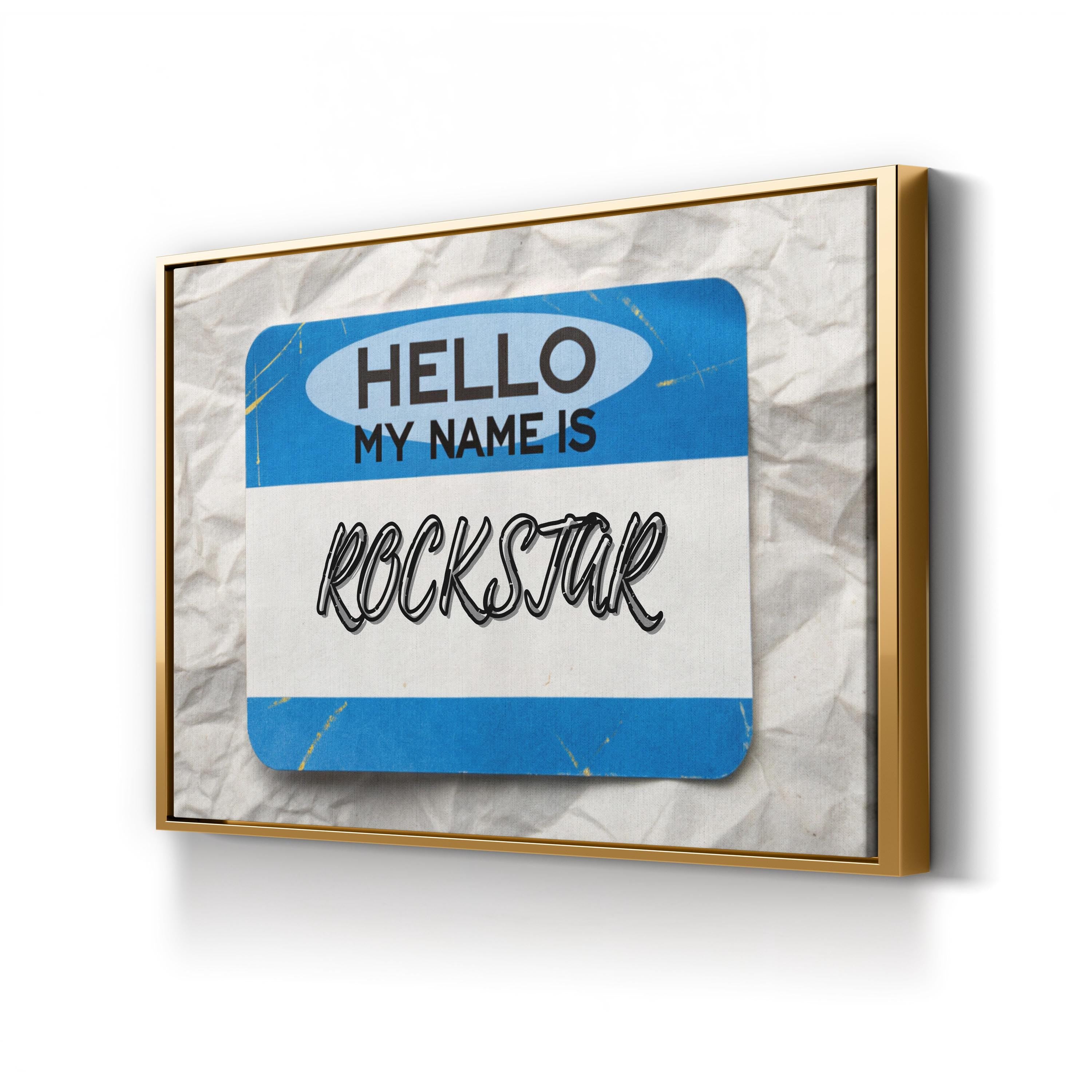 Rockstar Graffiti Typography – Period Illustration Wall Art | Urban Music Canvas Print