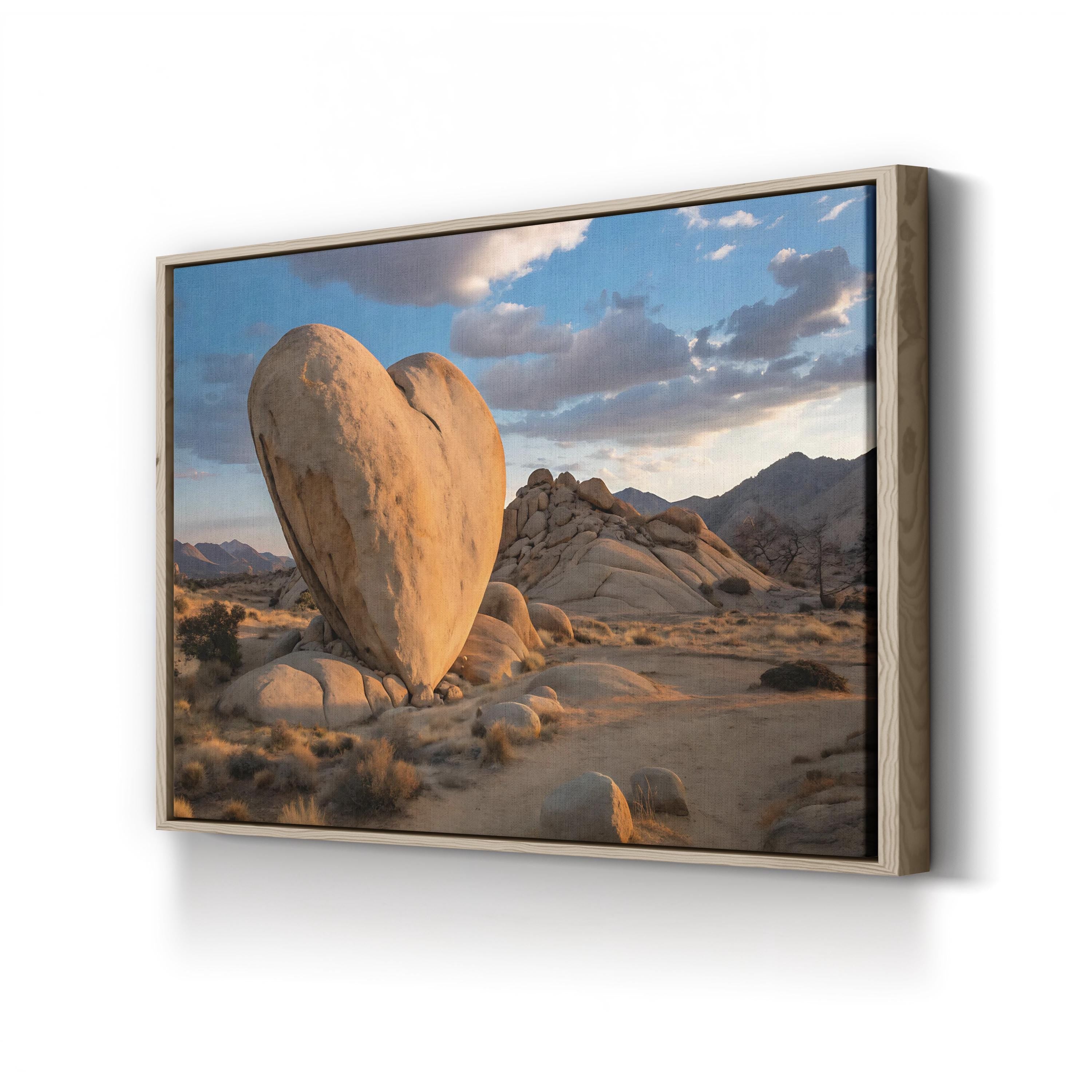 Heart Rocks Desert – Vintage Photography Wall Art | Southwestern Landscape Canvas Print