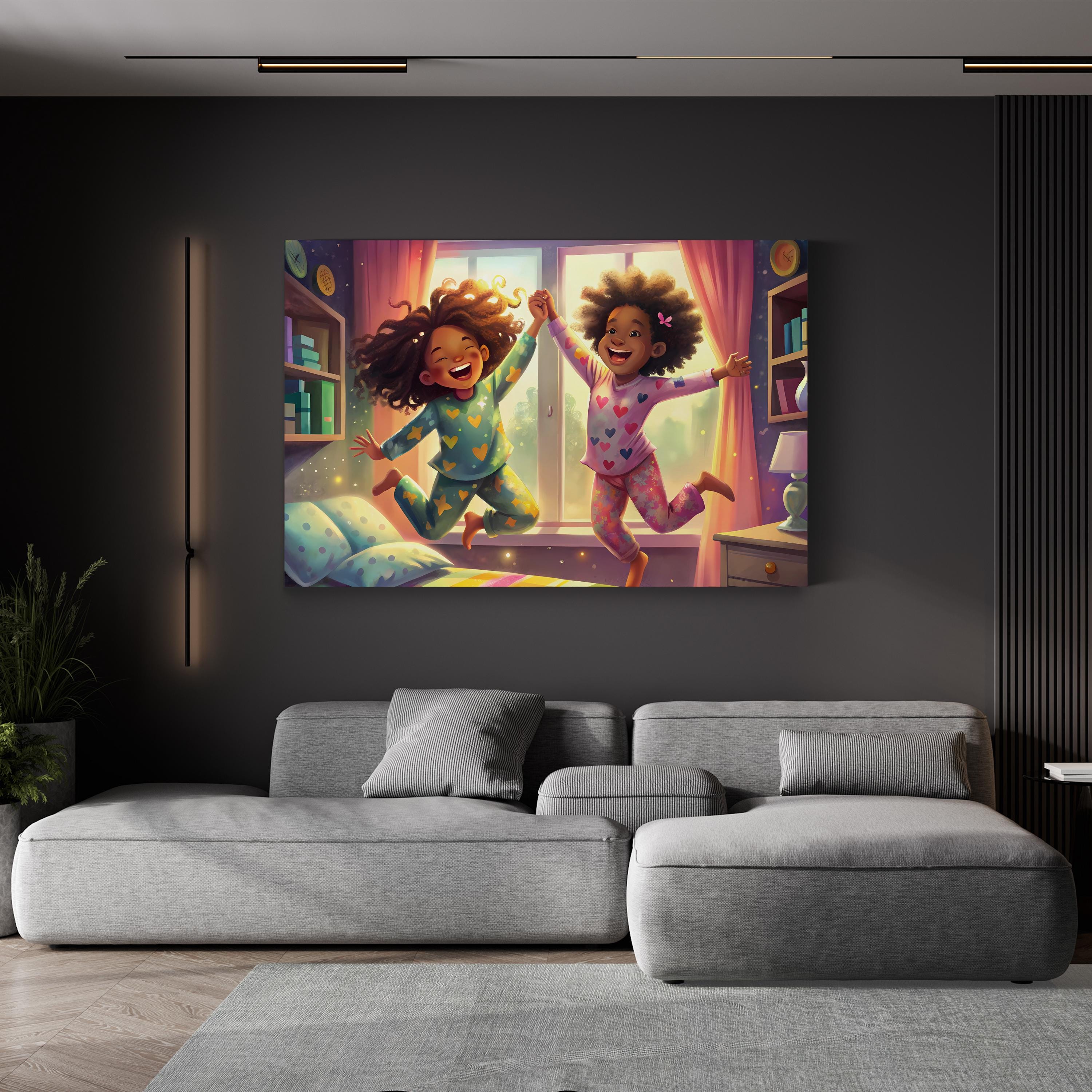 Pajama Party – Playful Kids Bedroom Canvas Art