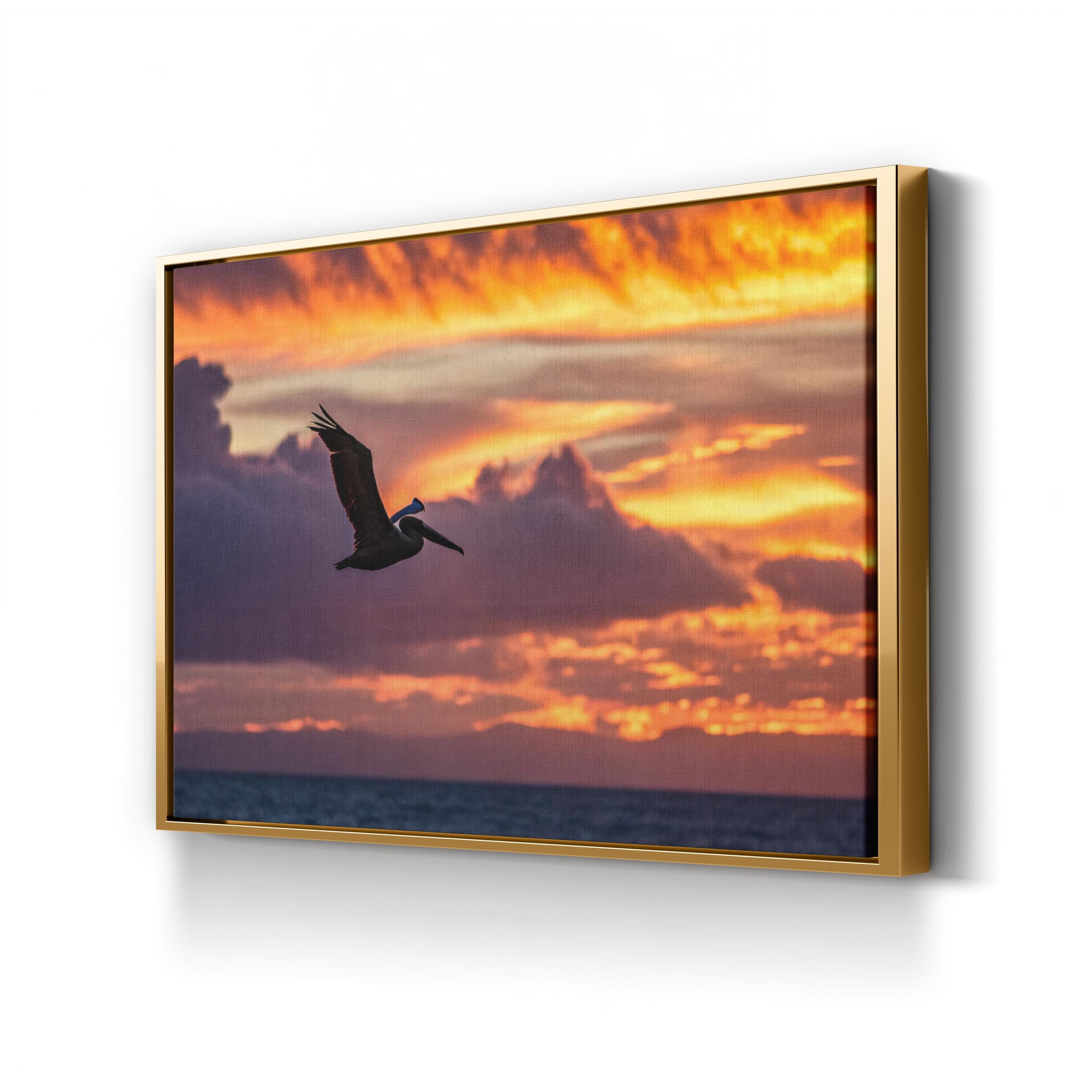 Pelican Dive Wall Art | Coastal Wildlife Photography Canvas Print