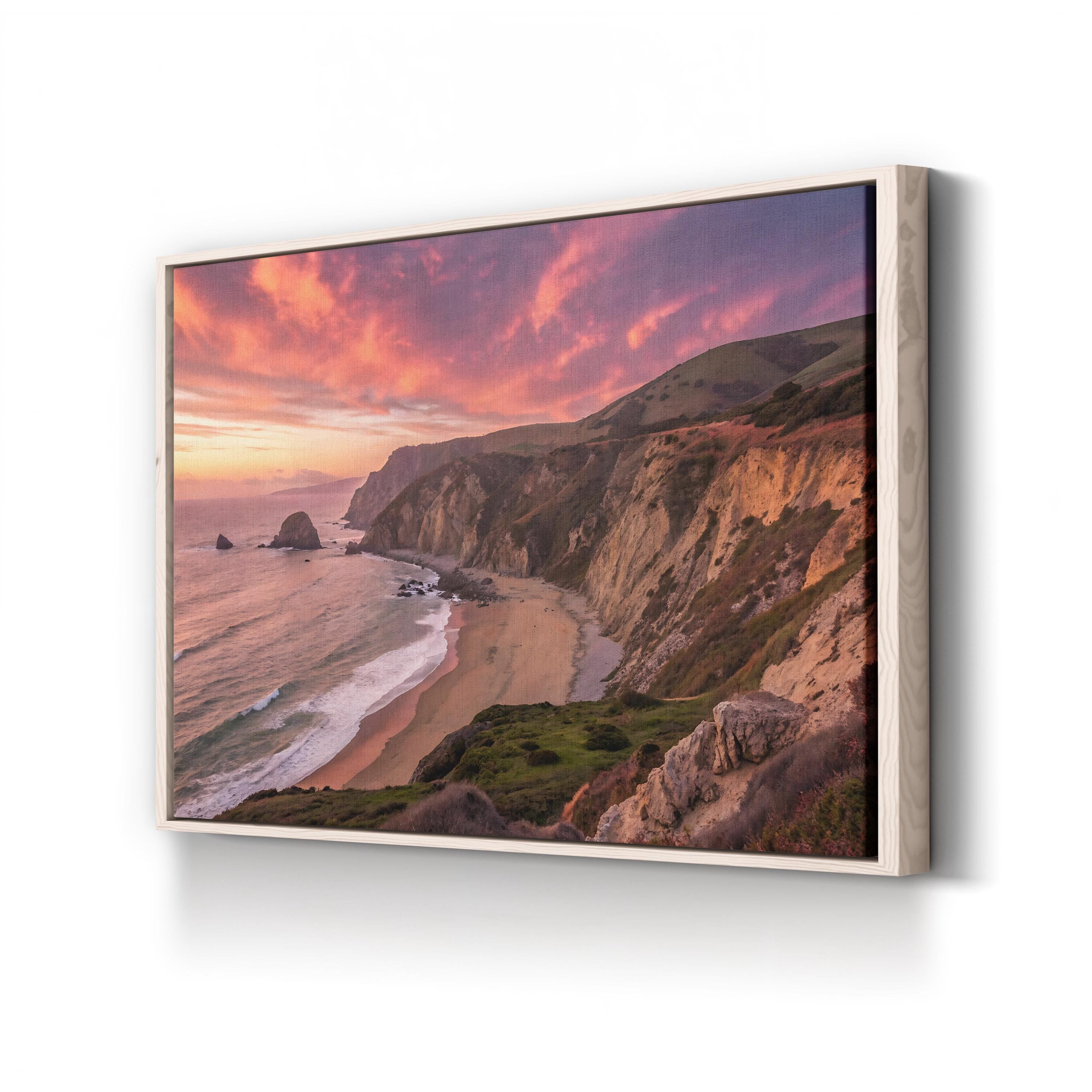 Point Reyes Sunset Canvas Wall Art — Point Reyes Coastal Landscape, California