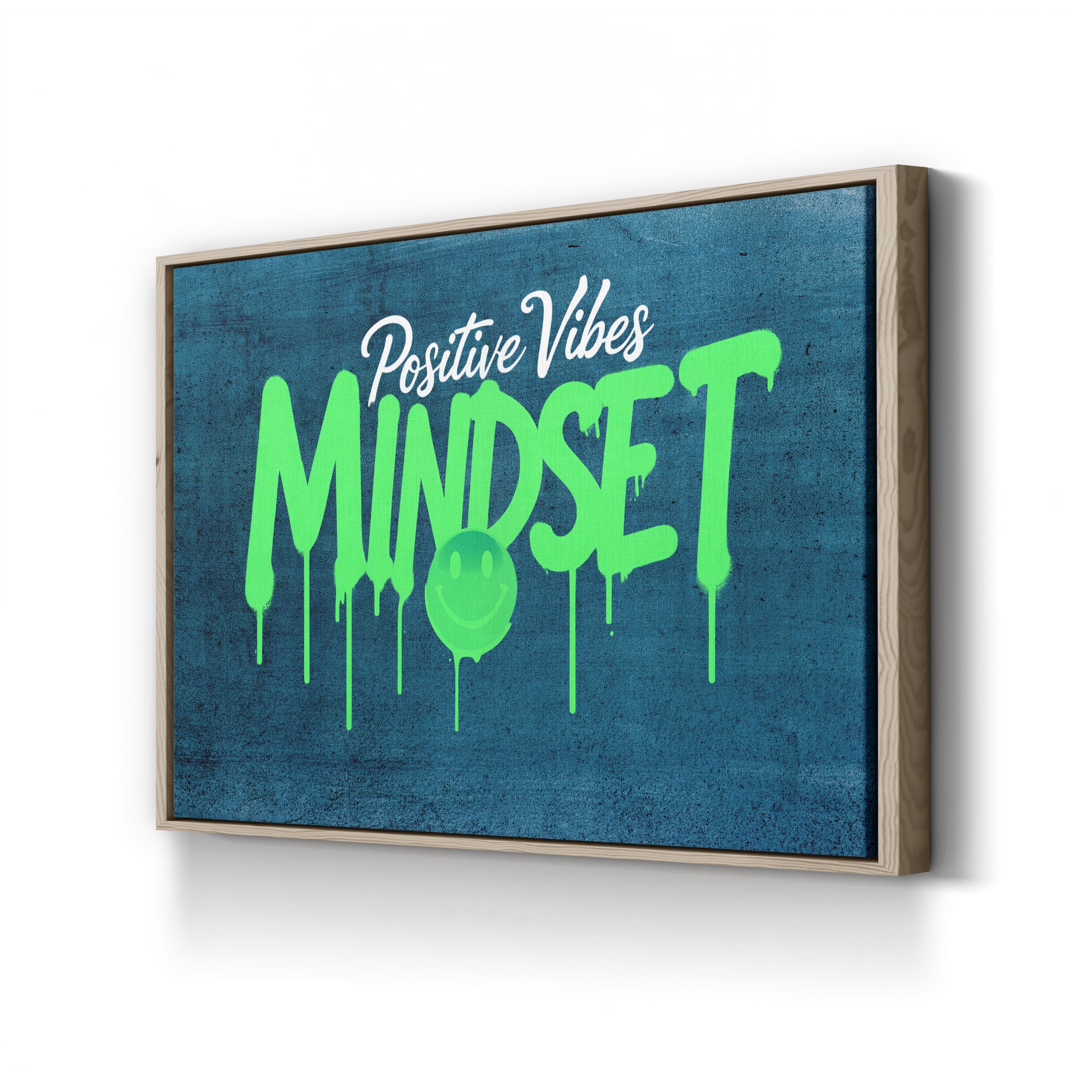 Positive Vibes Mindset IV Motivational Canvas Wall Art