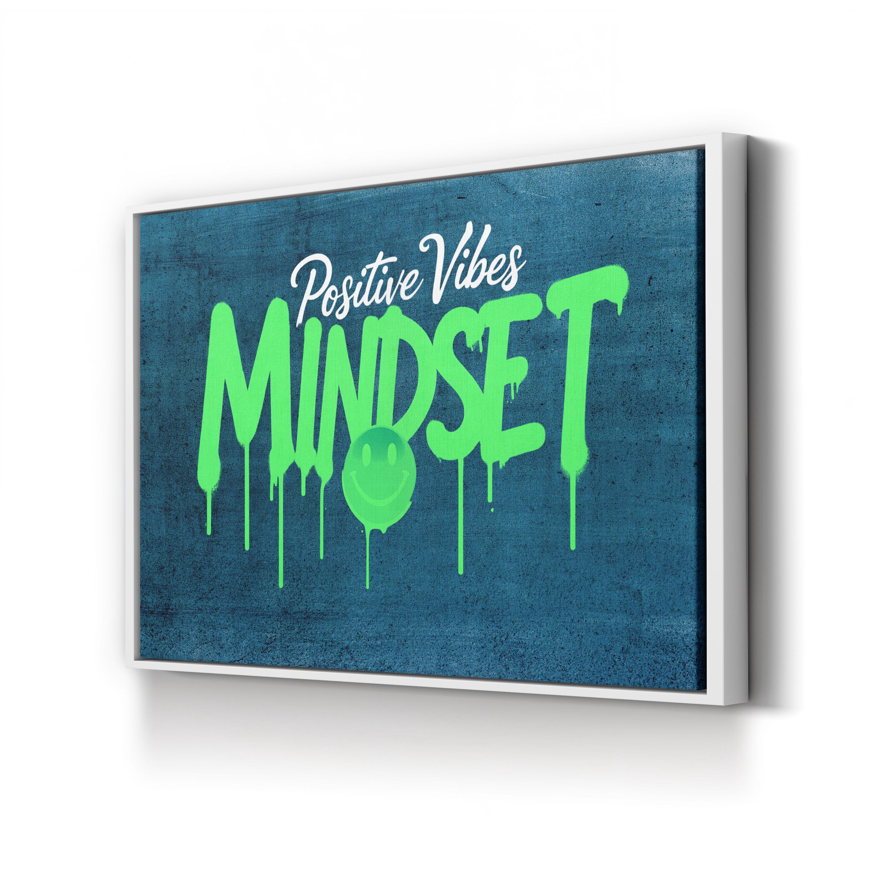 Positive Vibes Mindset IV Motivational Canvas Wall Art