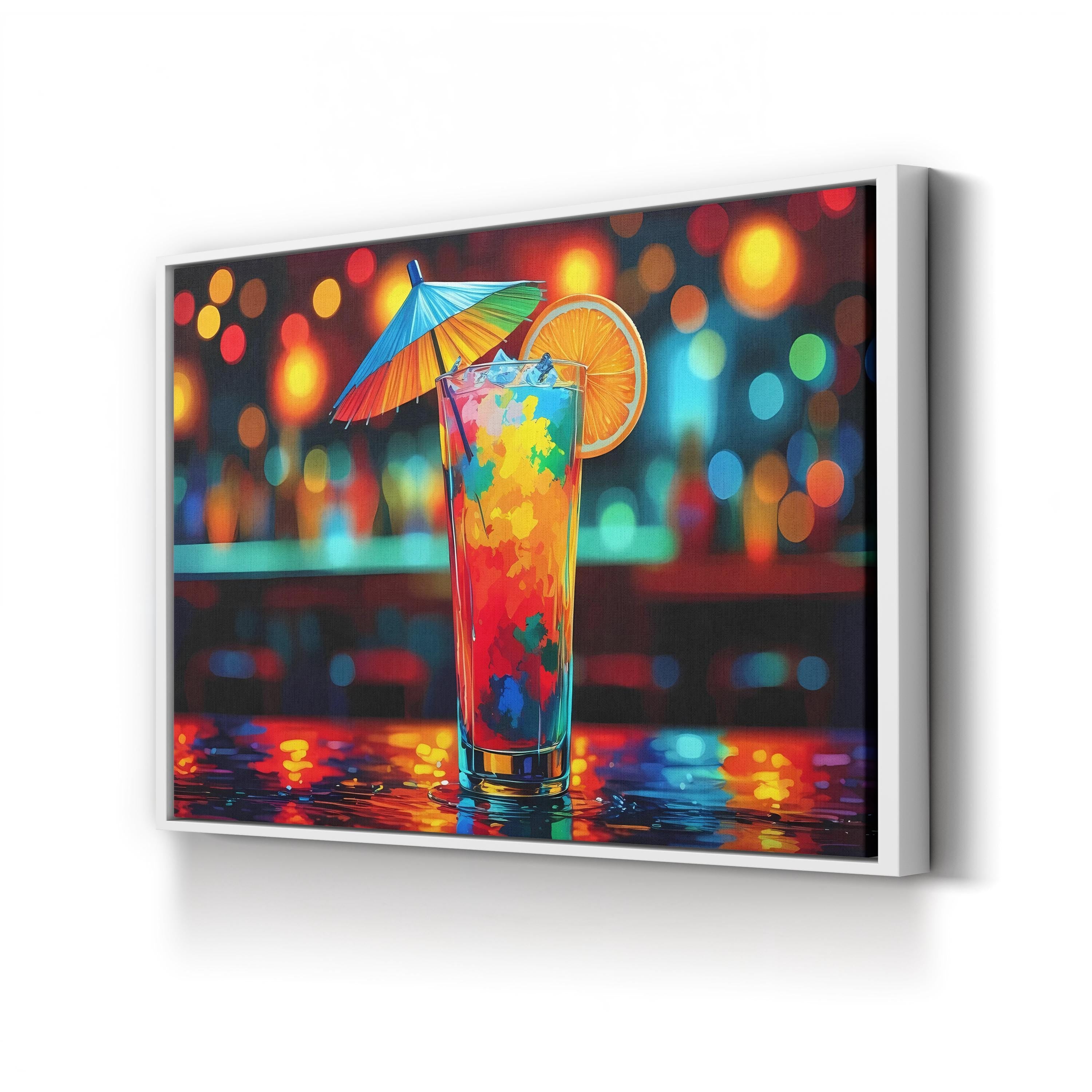 Rainbow Cocktail Drink – Color Photography Wall Art | Colorful Kitchen Canvas Print