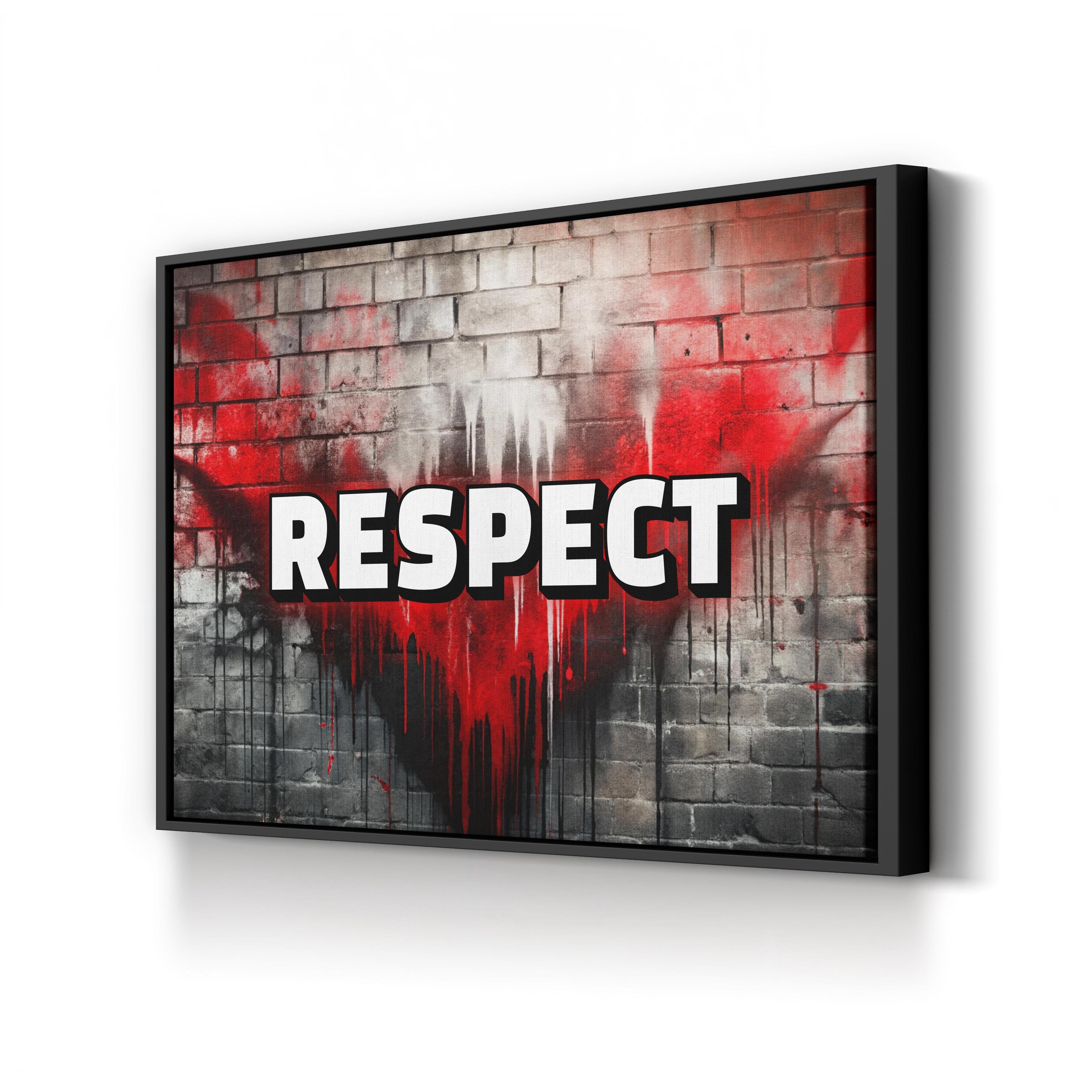 Respect Graffiti Canvas Street Art | Bold Urban Typography Wall Art