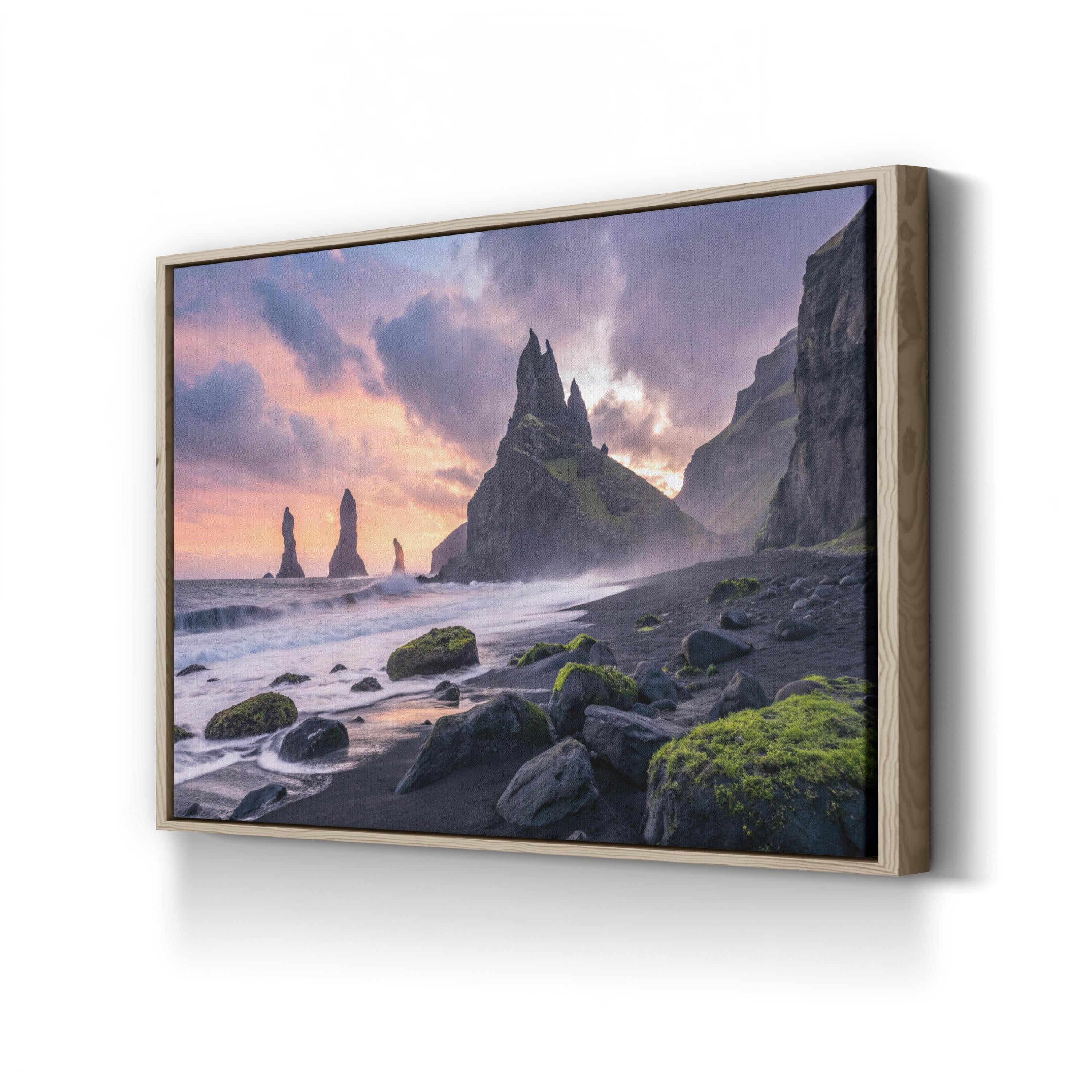 Reynisdrangar Iceland Canvas Print – Ocean Wave Landscape Photography