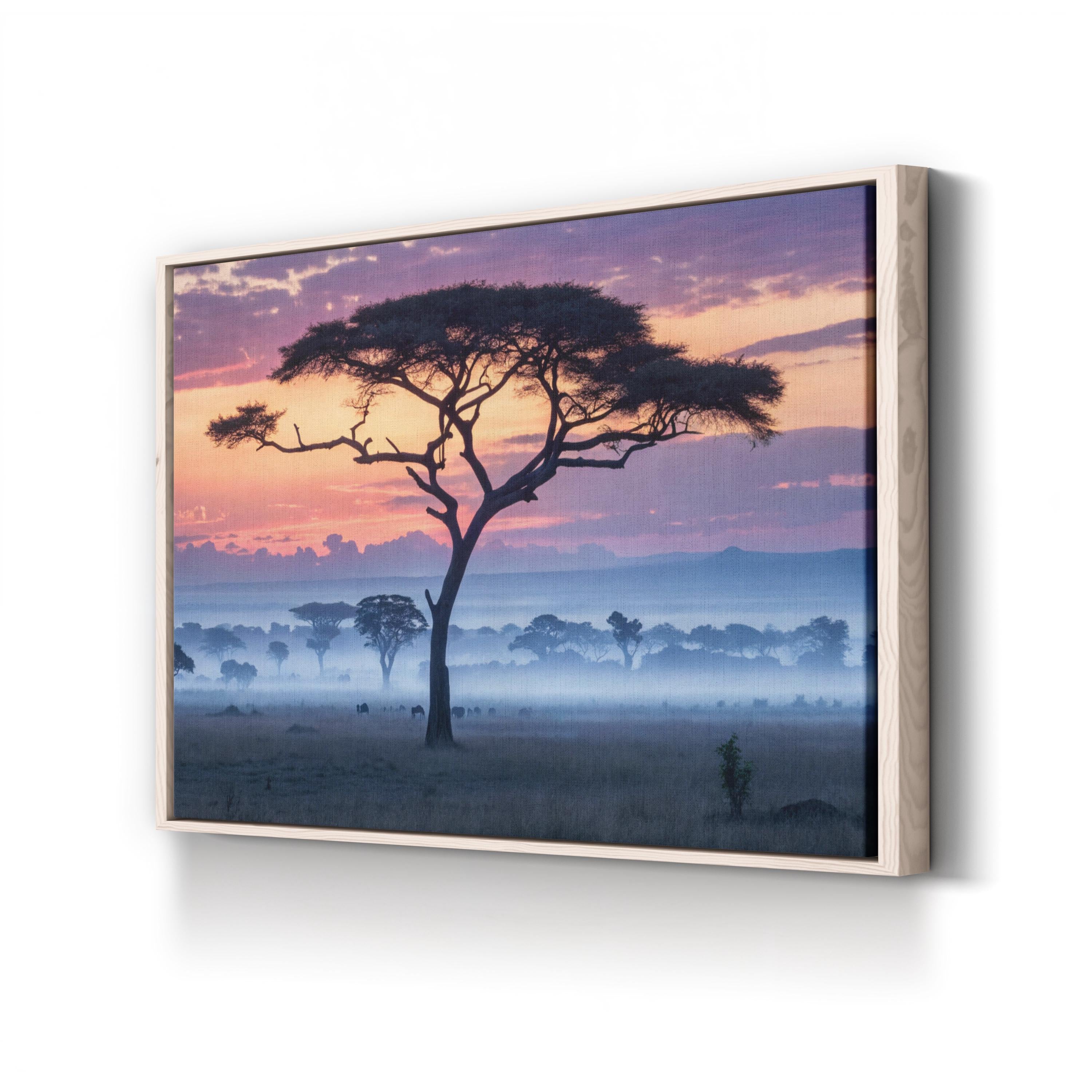 Serengeti Safari – Vintage Photography Wall Art | African Wildlife Landscape Canvas Print