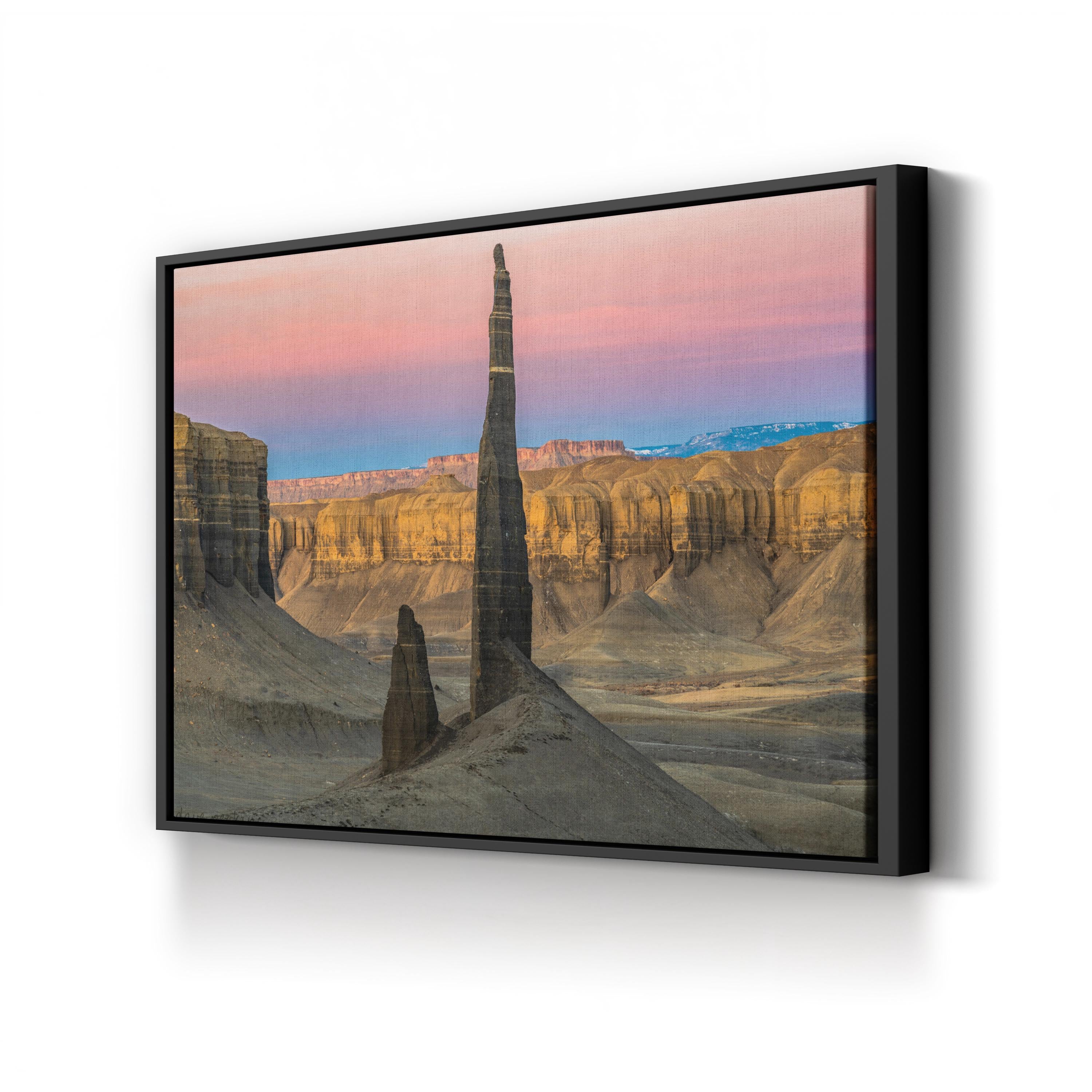 Desert Sunset Rock Pinnacle – Vintage Photography Wall Art | Landscape Canvas Print