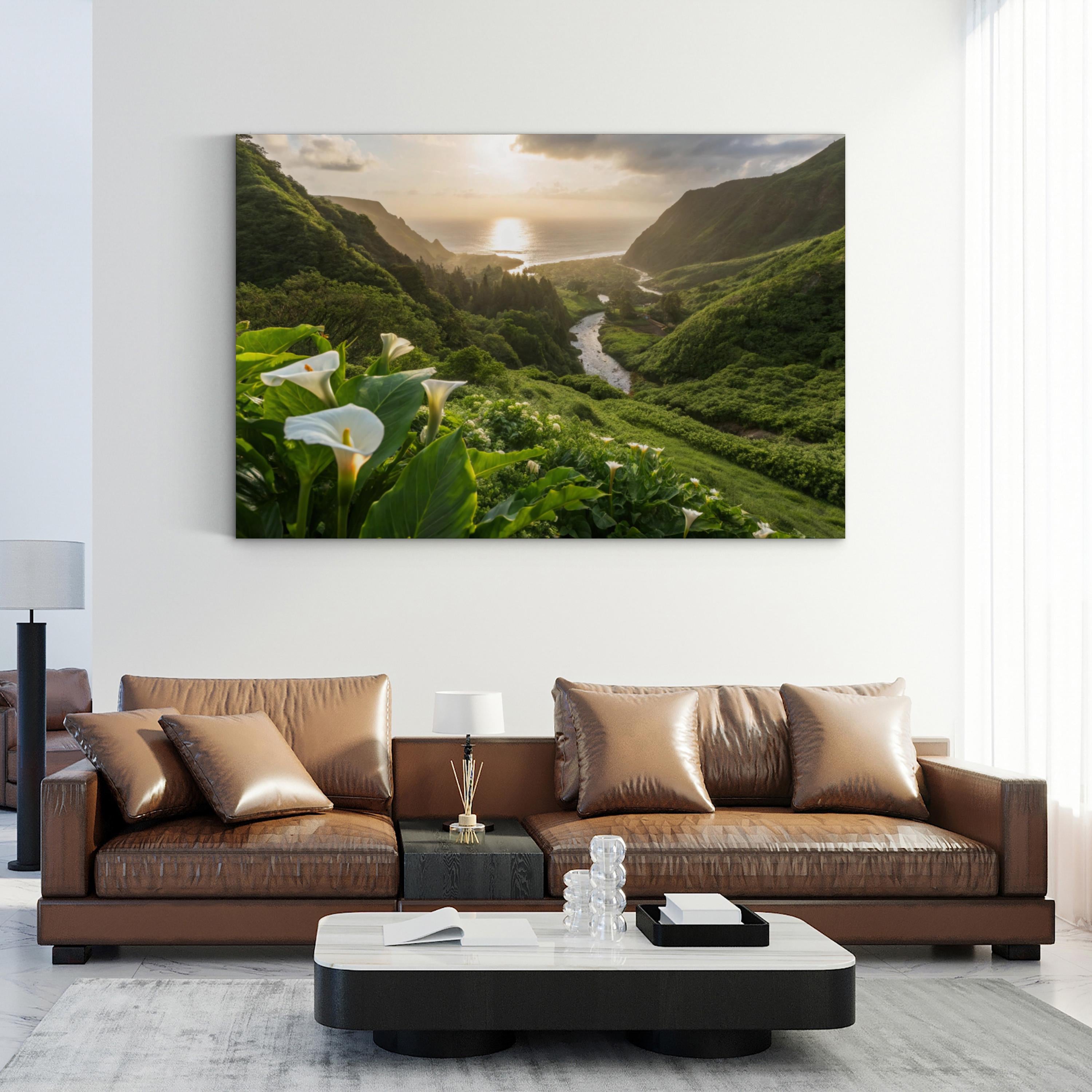 Calla Lily Valley – Vintage Photography Wall Art | Carmel Floral Landscape Canvas Print