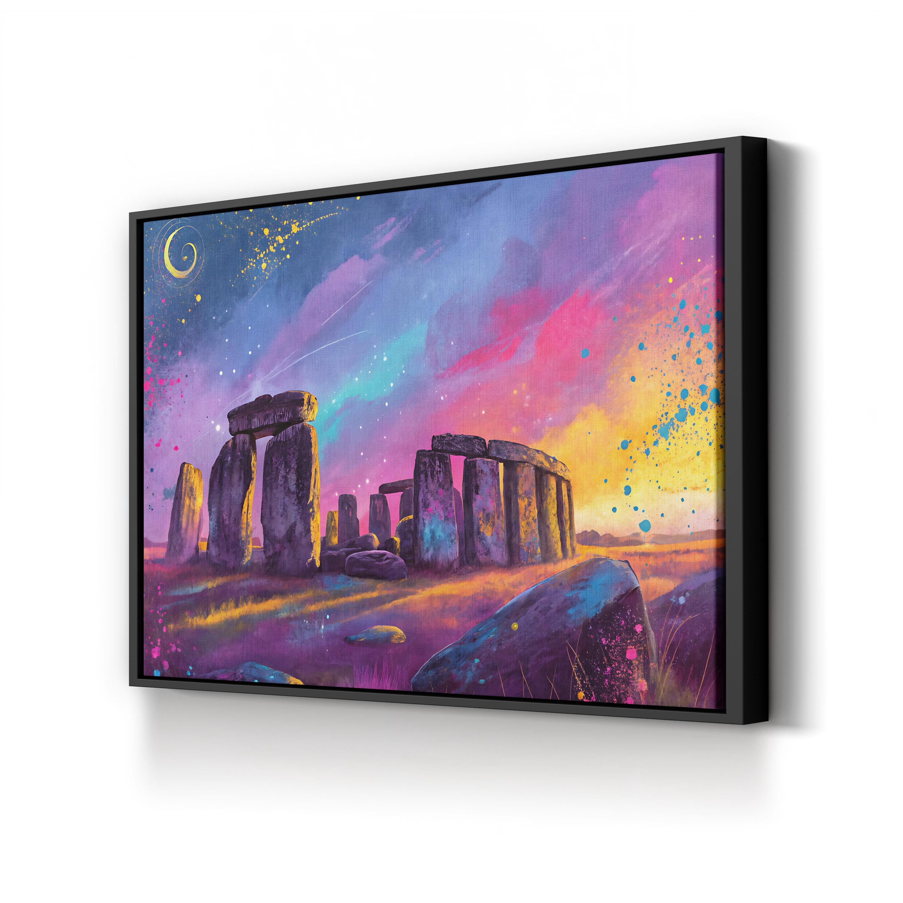 Stonehenge – Period Illustration Wall Art | Mystical Monument Landscape Canvas Print