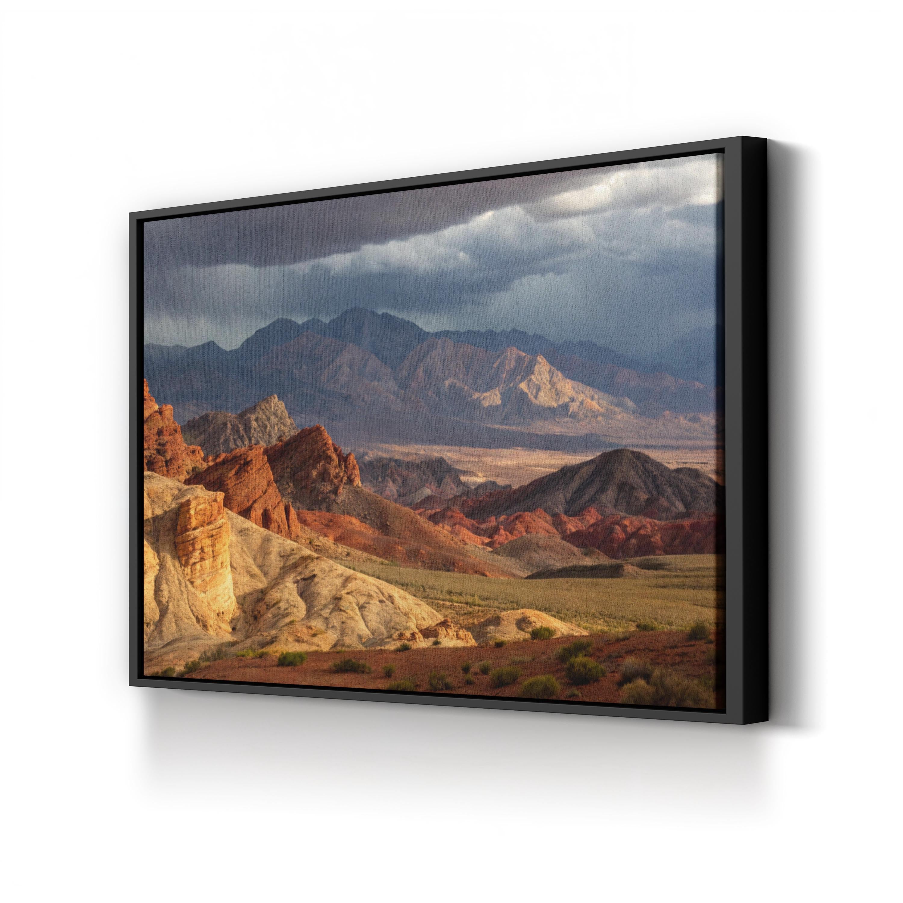 Desert Mountain Rock Formations – Vintage Photography Wall Art | Landscape Canvas Print