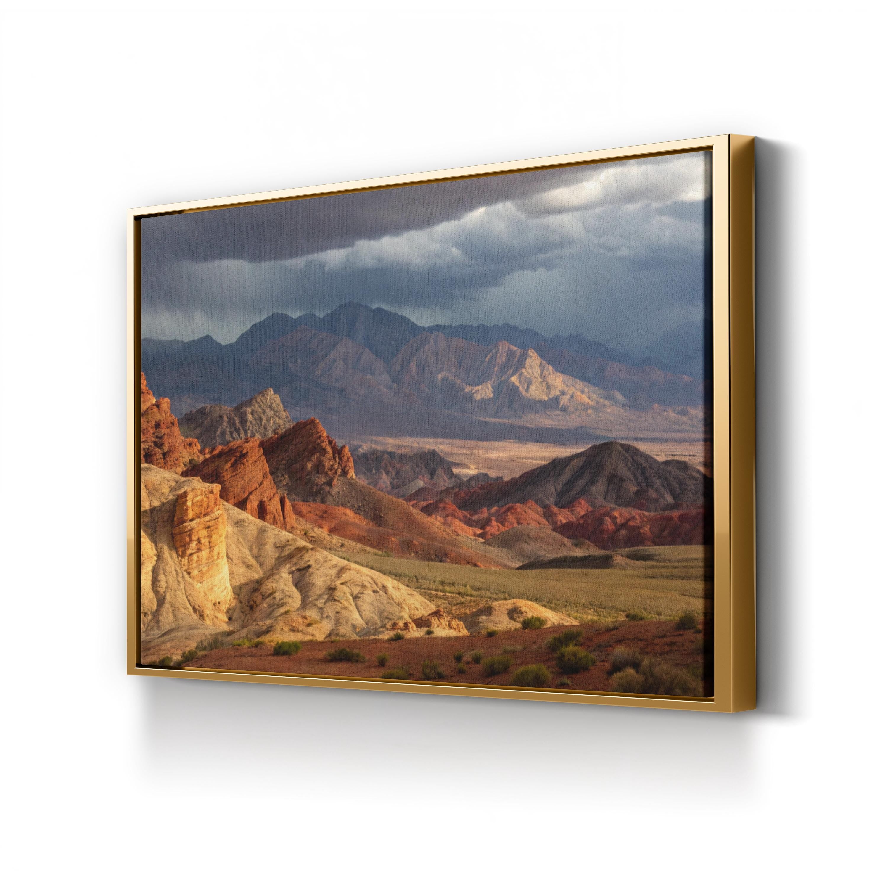 Desert Mountain Rock Formations – Vintage Photography Wall Art | Landscape Canvas Print
