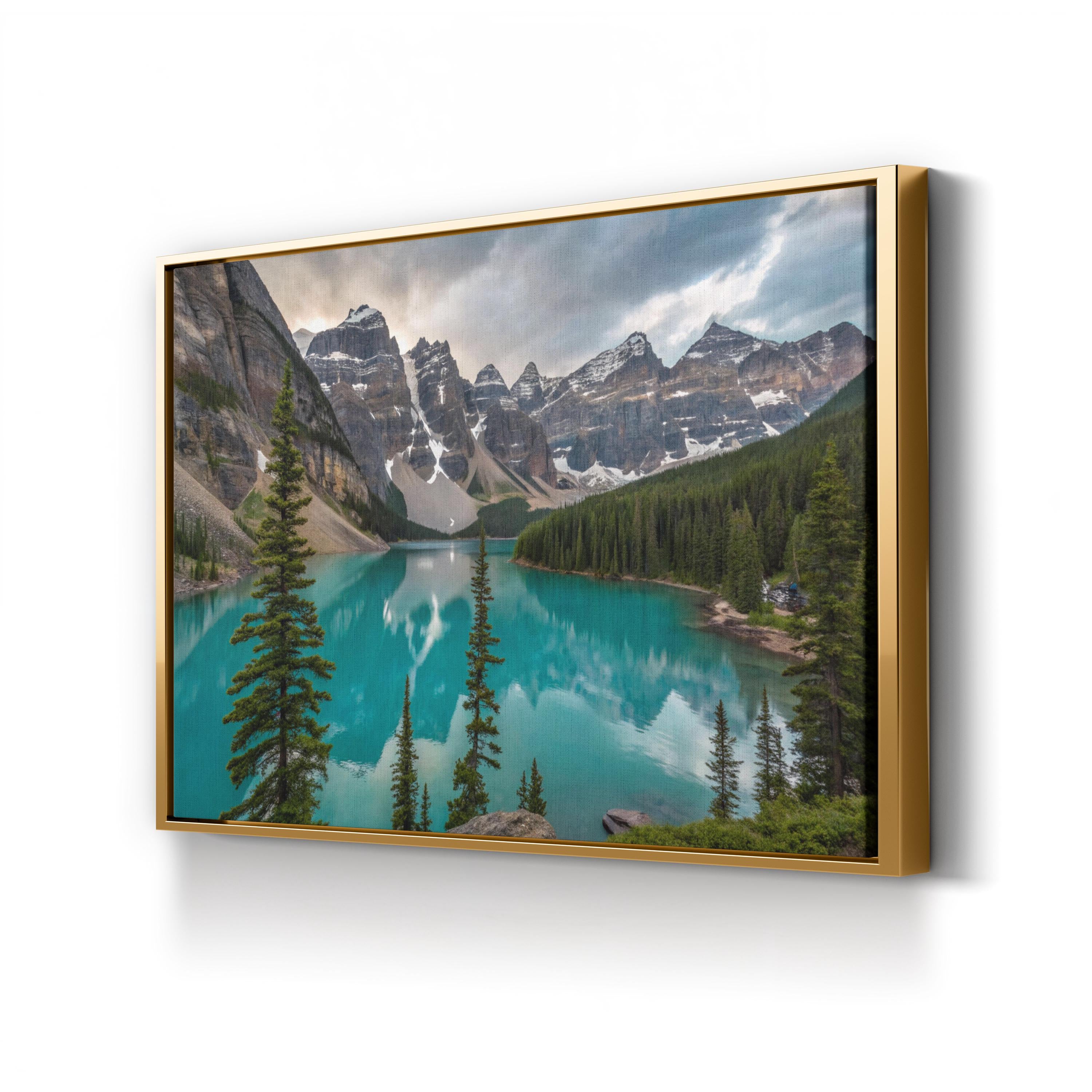 Alpine Mountain Lake – Vintage Photography Wall Art | Scenic Landscape Canvas Print