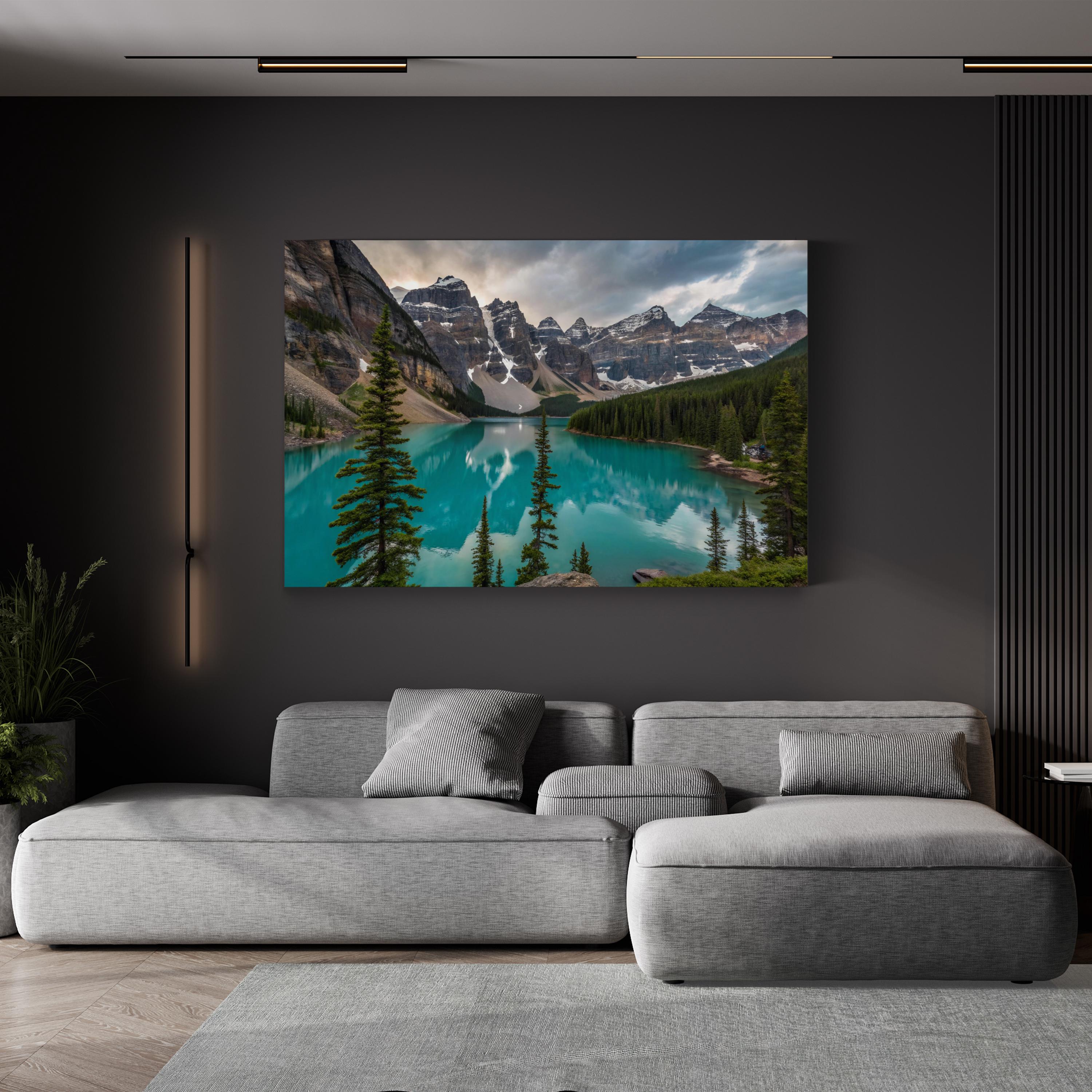 Alpine Mountain Lake – Vintage Photography Wall Art | Scenic Landscape Canvas Print