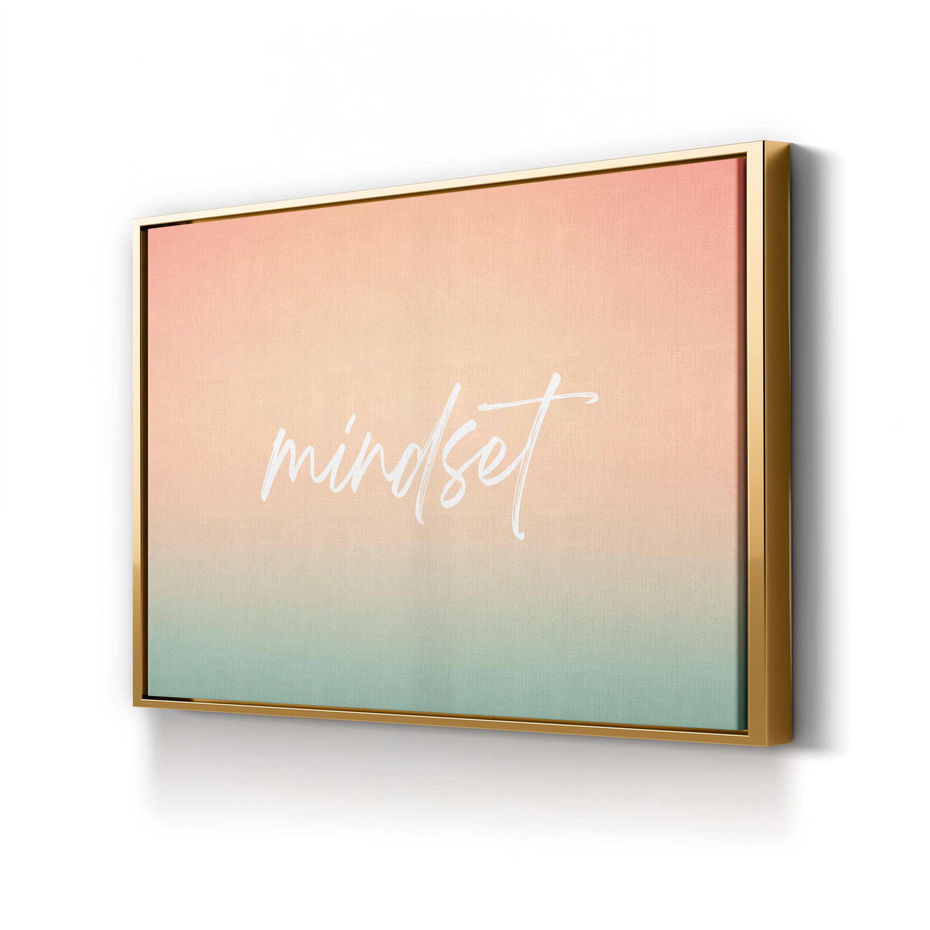 Summer Mindset Coastal Typography – Typographic Wall Art | Motivational Canvas Print