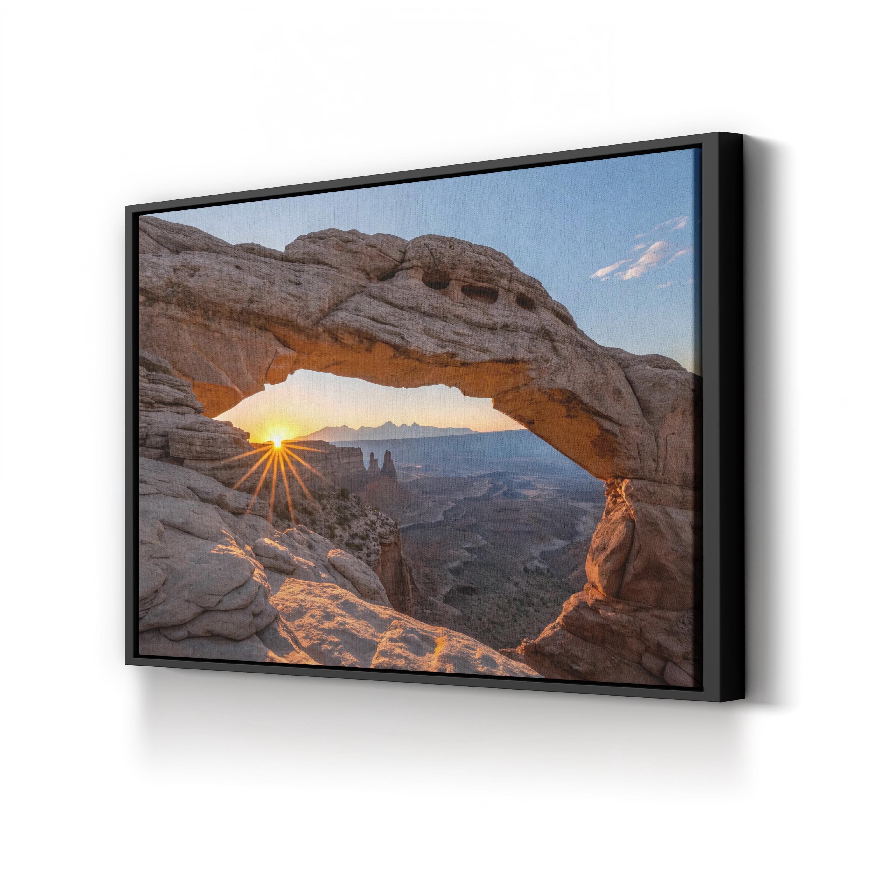 Mesa Arch Sunrise, Canyonlands Utah – Vintage Photography Wall Art | National Park Canvas Print