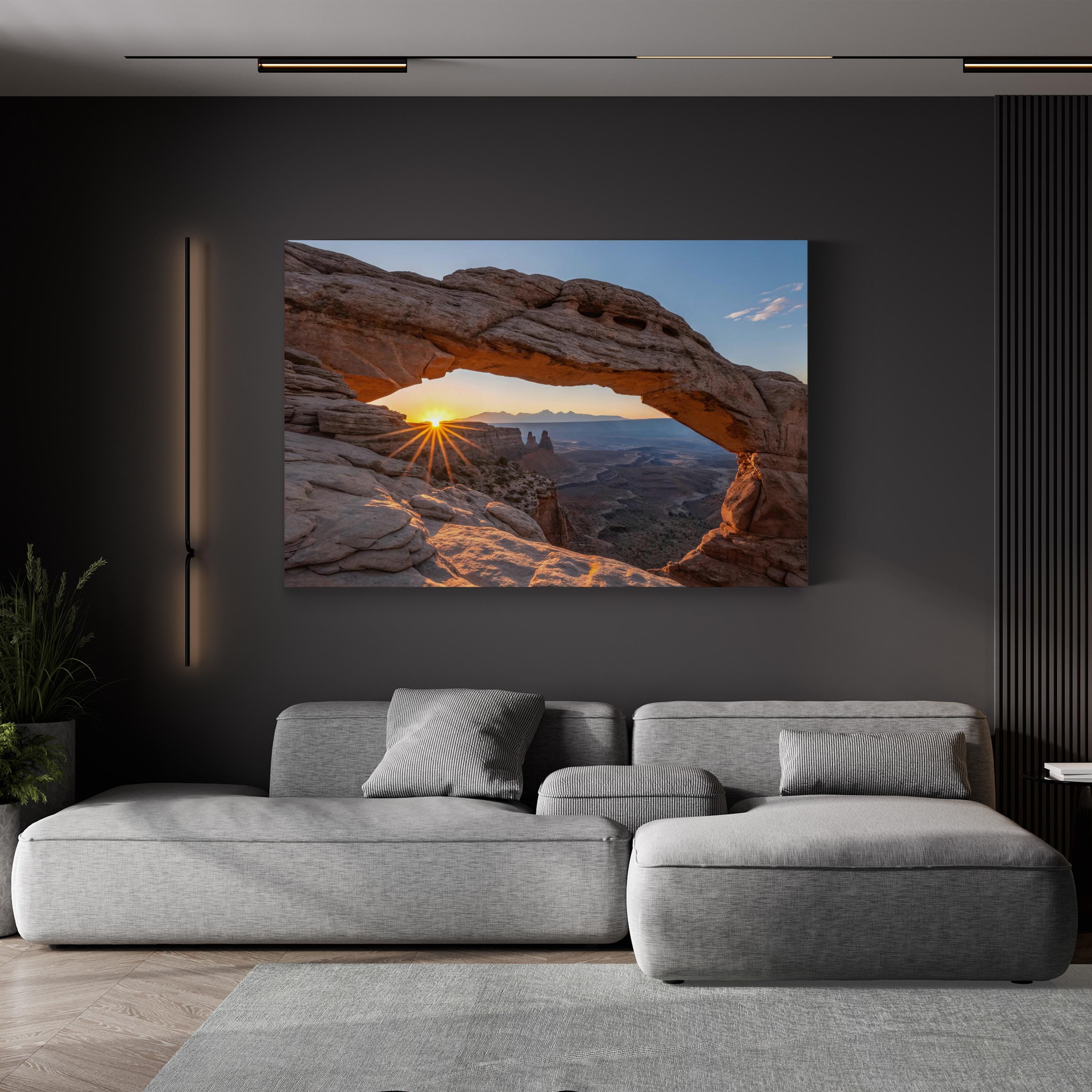 Mesa Arch Sunrise, Canyonlands Utah – Vintage Photography Wall Art | National Park Canvas Print