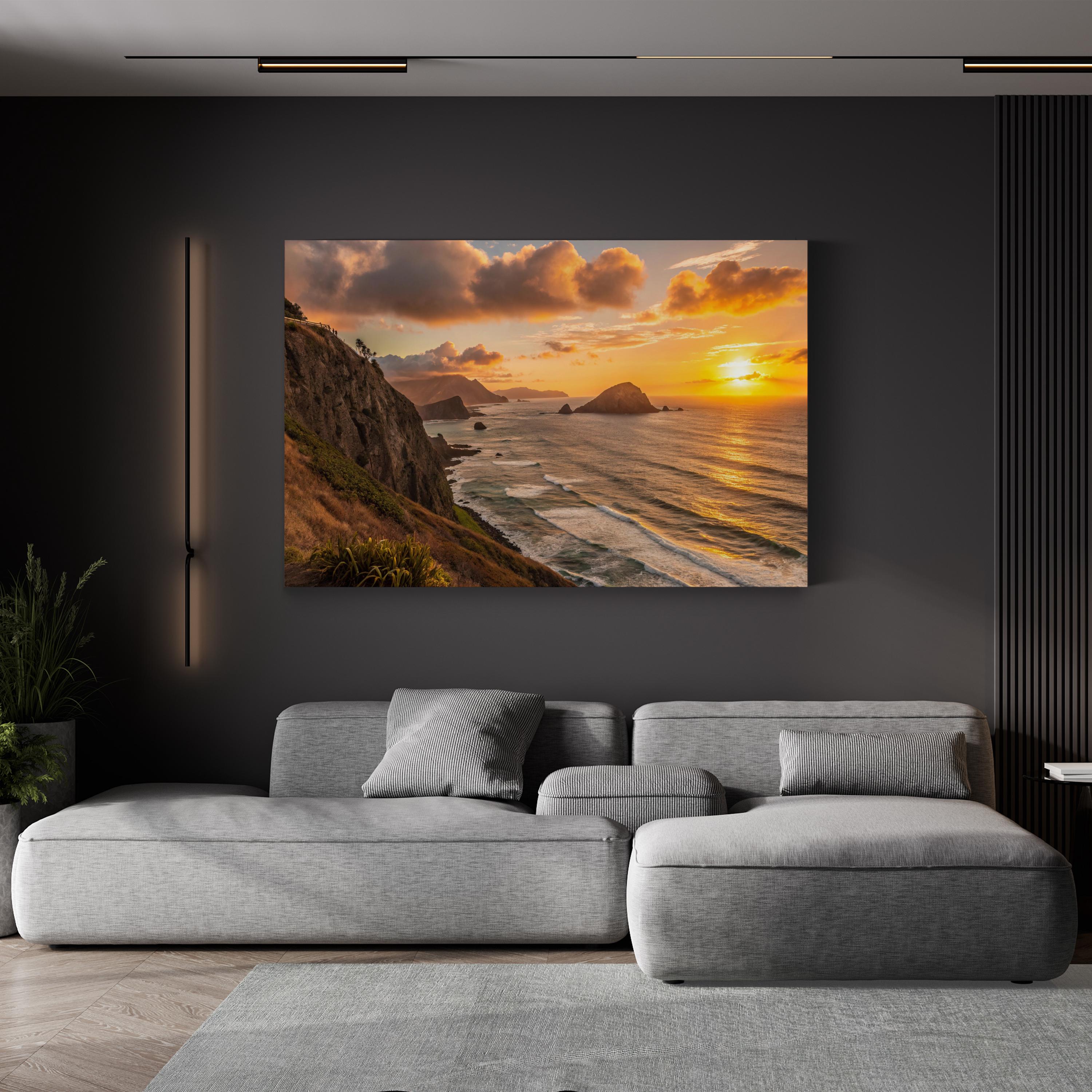 Sunset Vista Canvas Print – Coastal Landscape Framed Wall Art