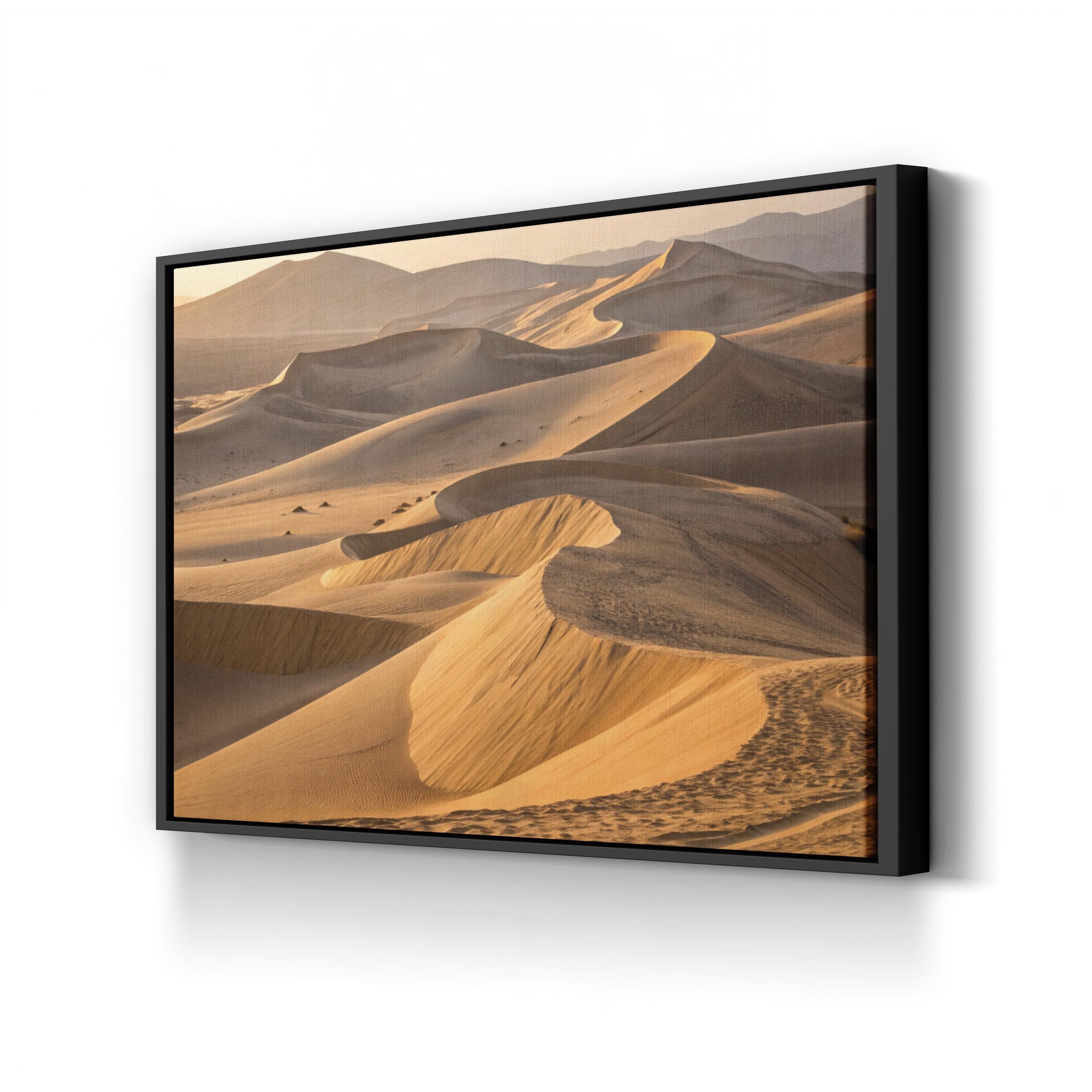 Golden Sand Dunes – Vintage Photography Wall Art | Desert Landscape Canvas Print