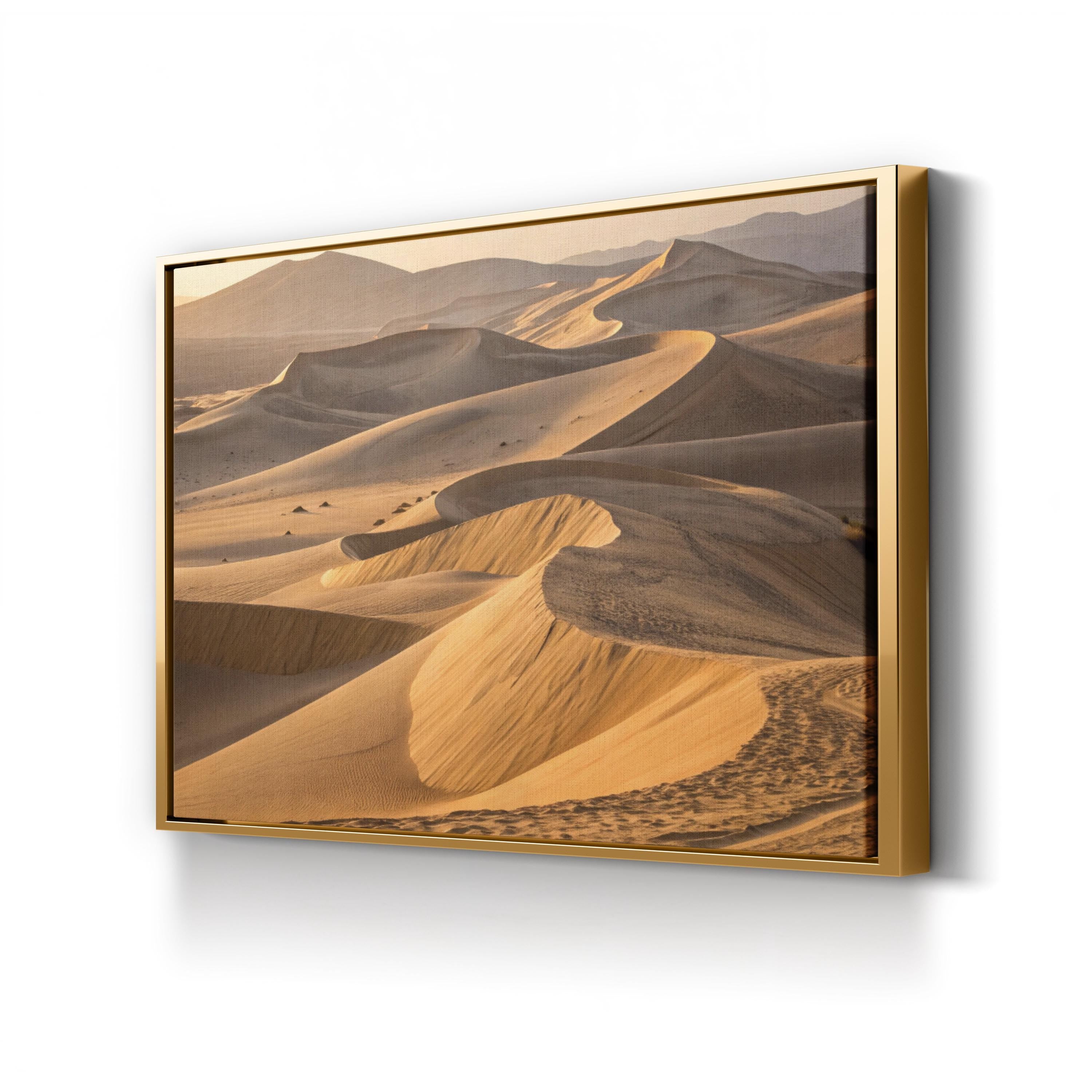 Golden Sand Dunes – Vintage Photography Wall Art | Desert Landscape Canvas Print