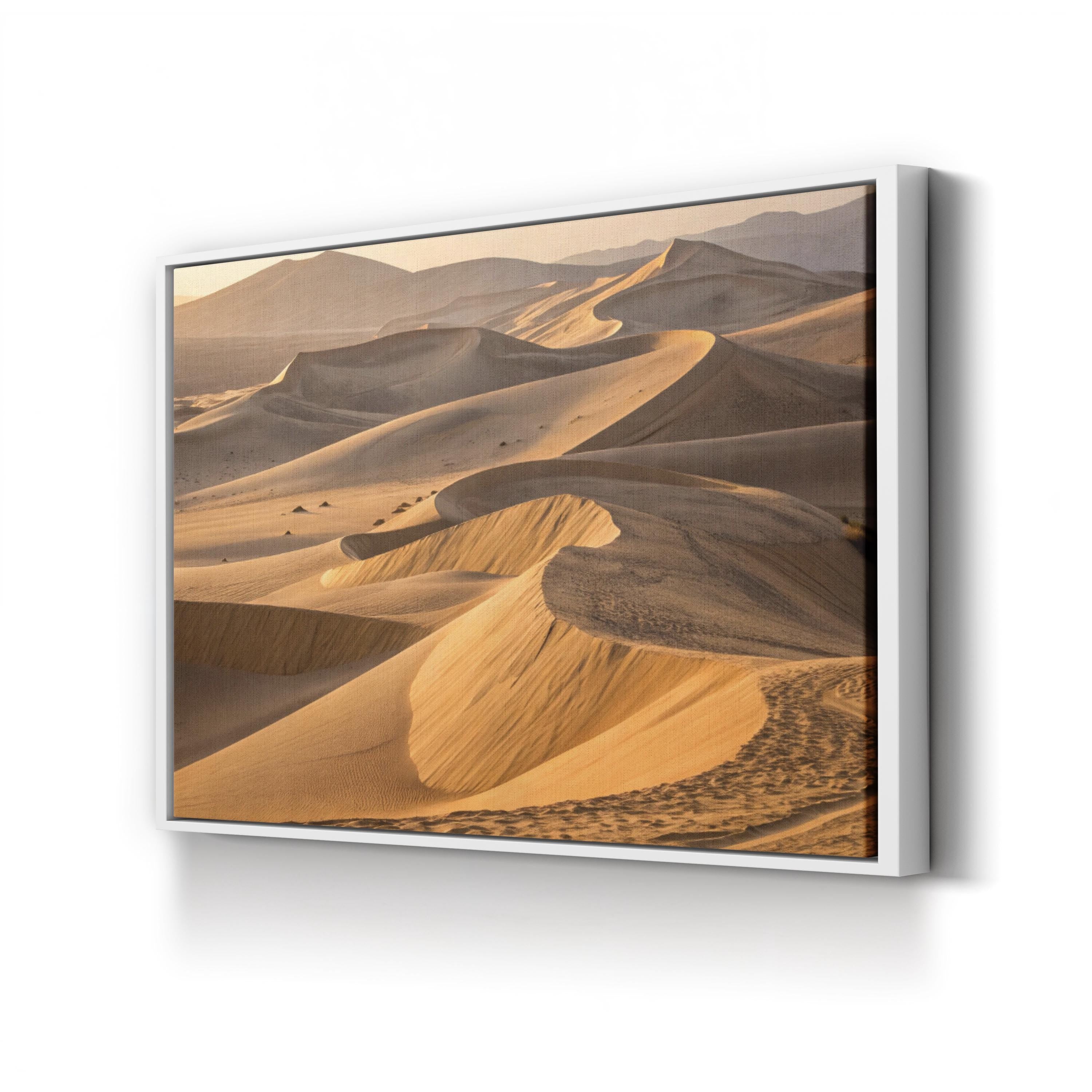 Golden Sand Dunes – Vintage Photography Wall Art | Desert Landscape Canvas Print