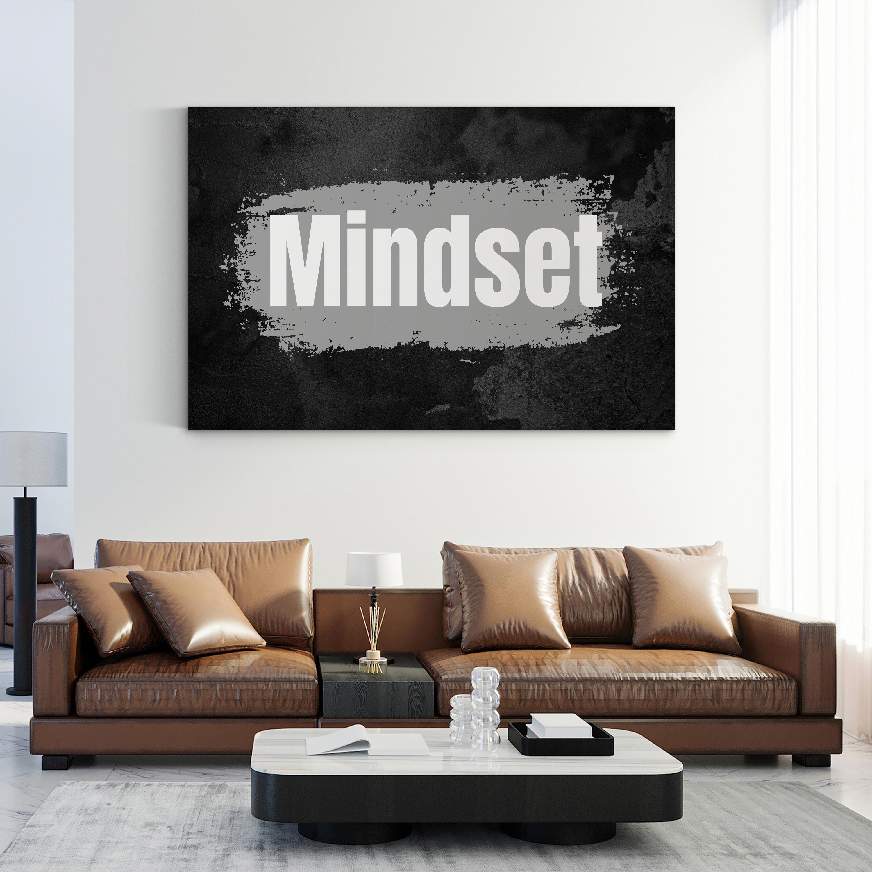 Supreme Mindset Wall Art | Black & White Motivational Typography Canvas Print