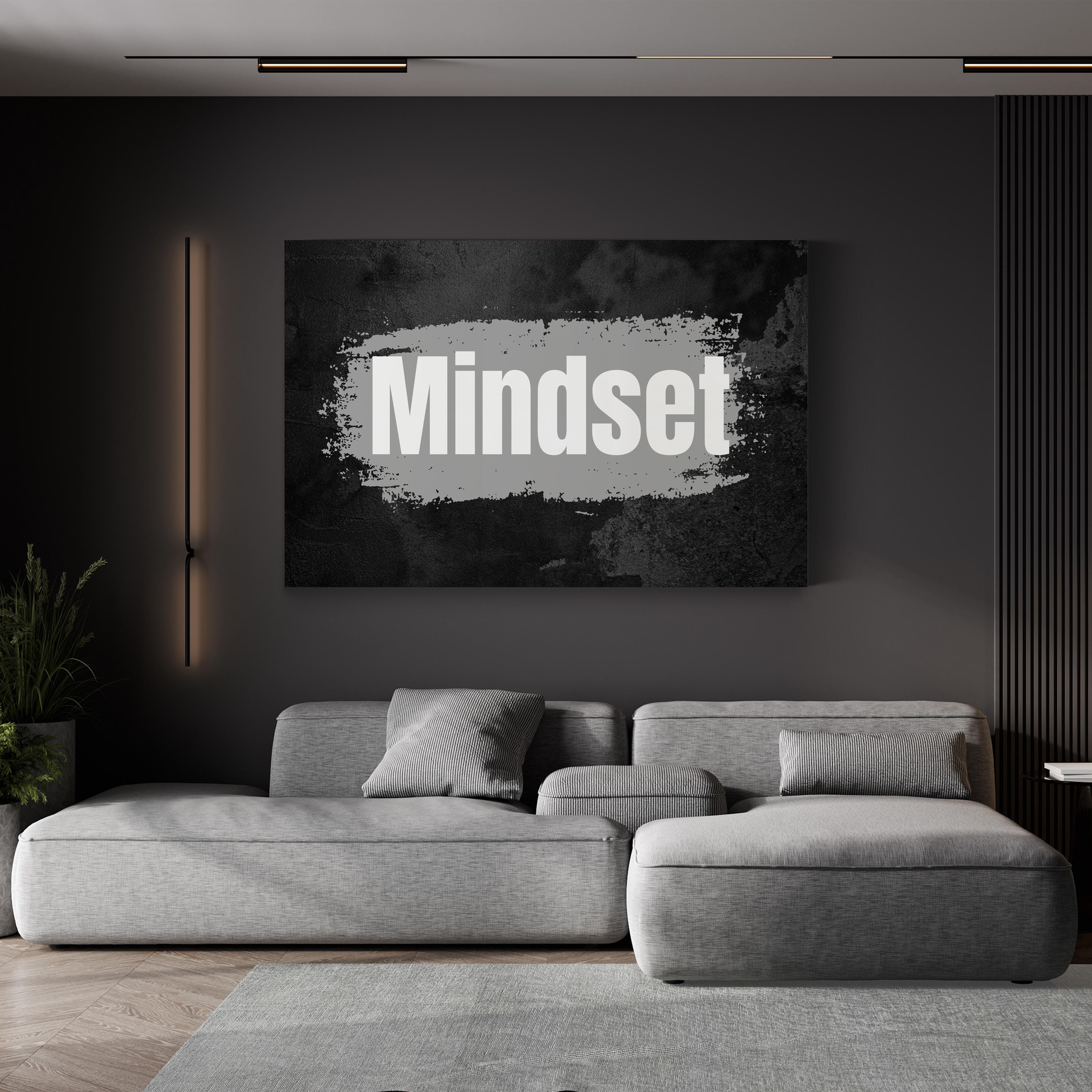 Supreme Mindset Wall Art | Black & White Motivational Typography Canvas Print