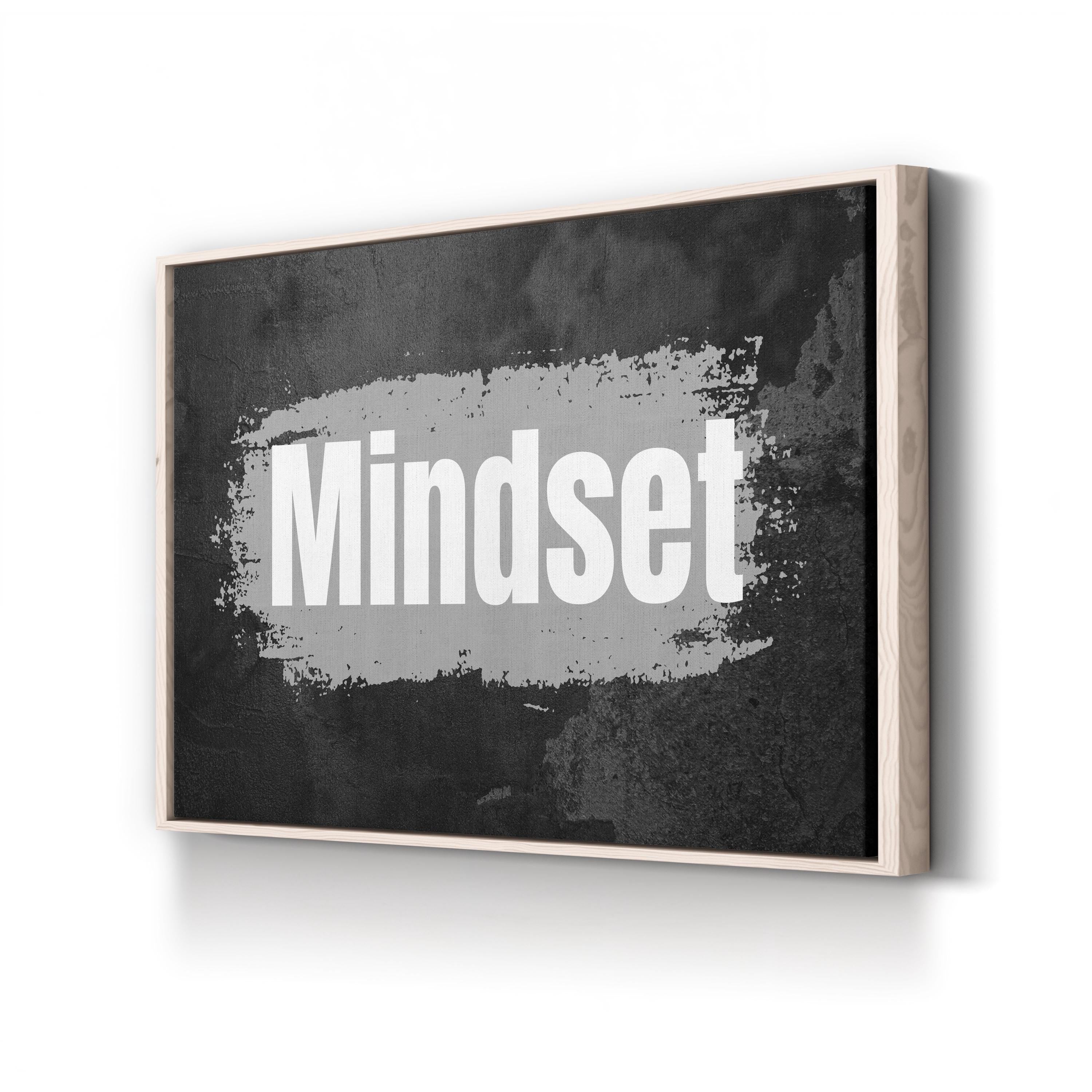 Supreme Mindset Wall Art | Black & White Motivational Typography Canvas Print