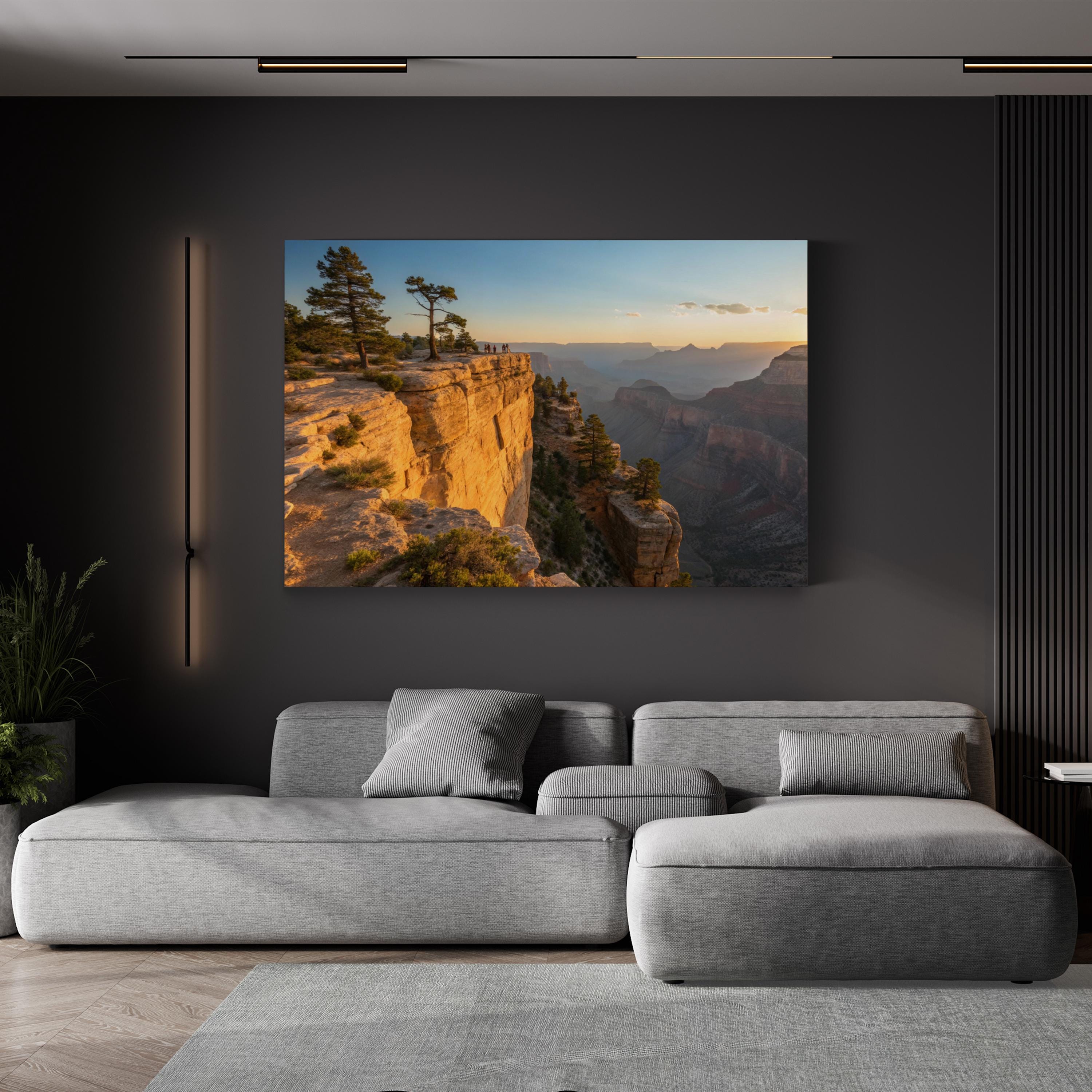 Taft Point Yosemite – Vintage Photography Wall Art | Mountain Landscape Canvas Print