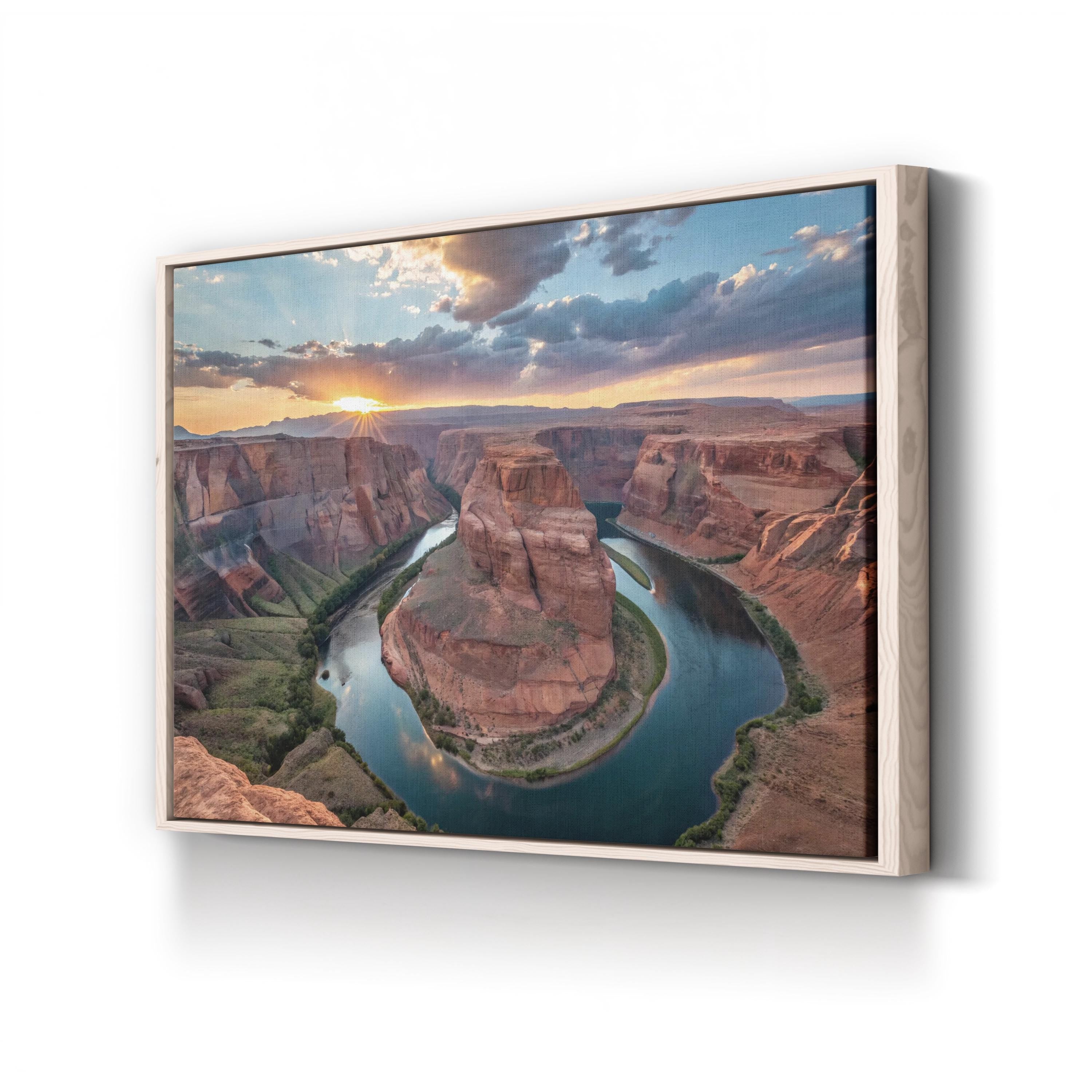 Horseshoe Bend Sunset – Vintage Photography Wall Art | Colorado River Canvas Print