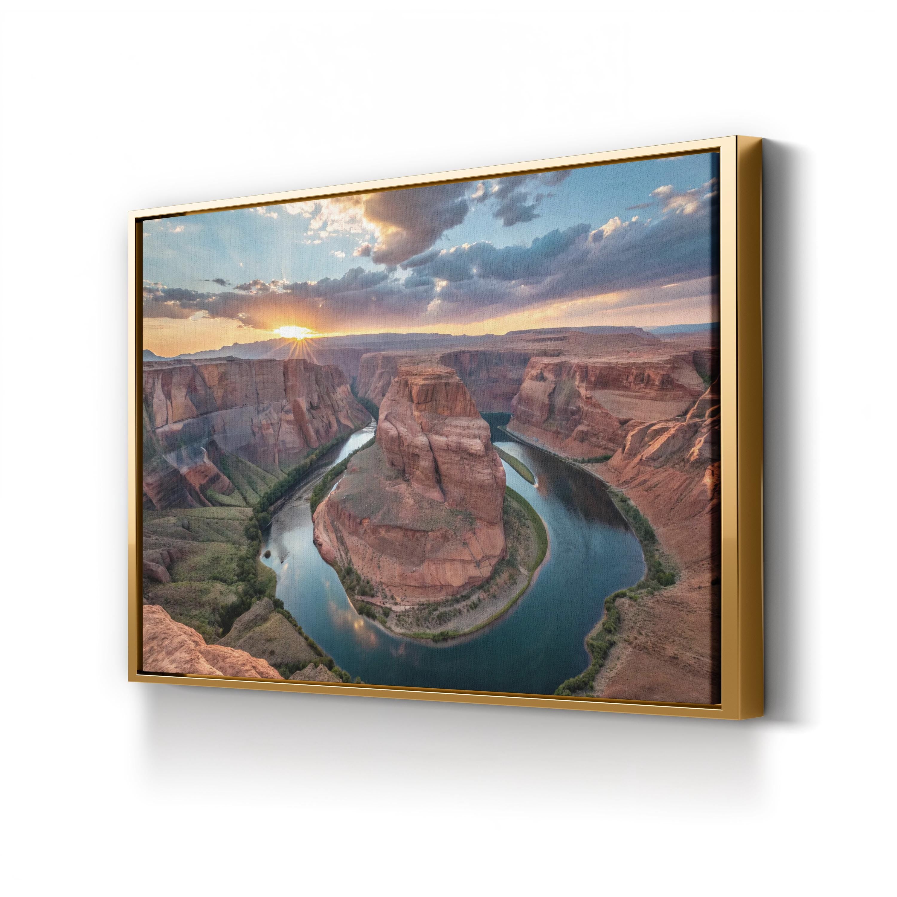 Horseshoe Bend Sunset – Vintage Photography Wall Art | Colorado River Canvas Print