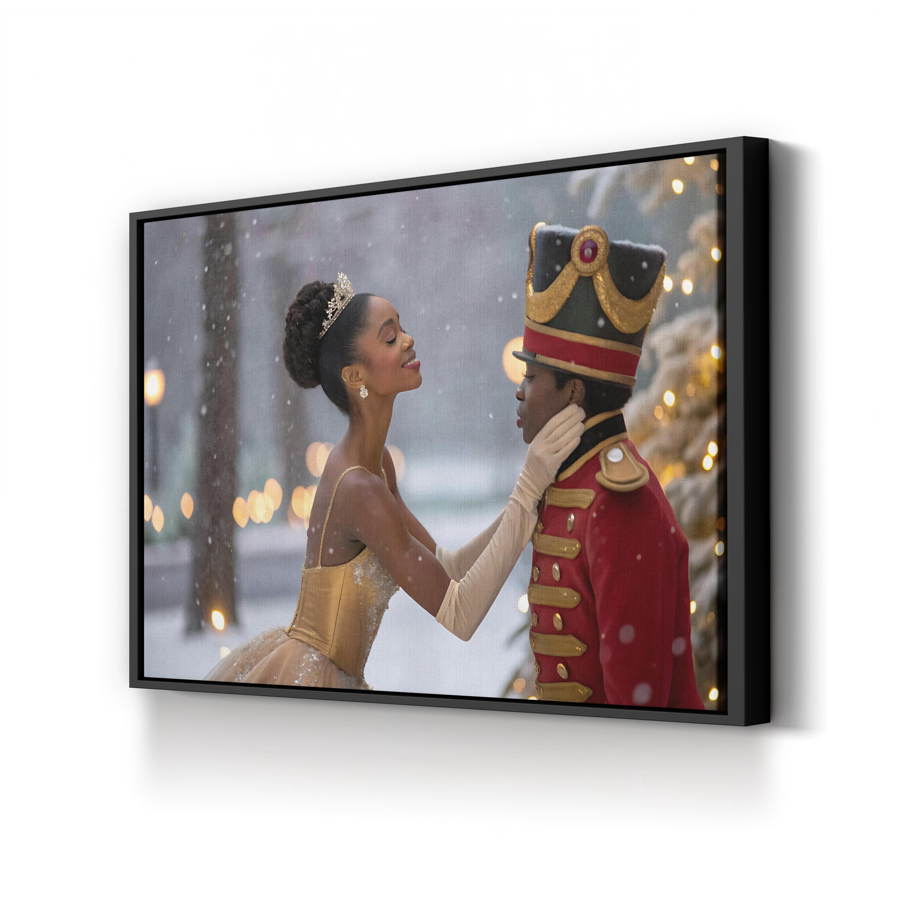 Winter Wonderland Ballet – Period Illustration Wall Art | Holiday Canvas Print