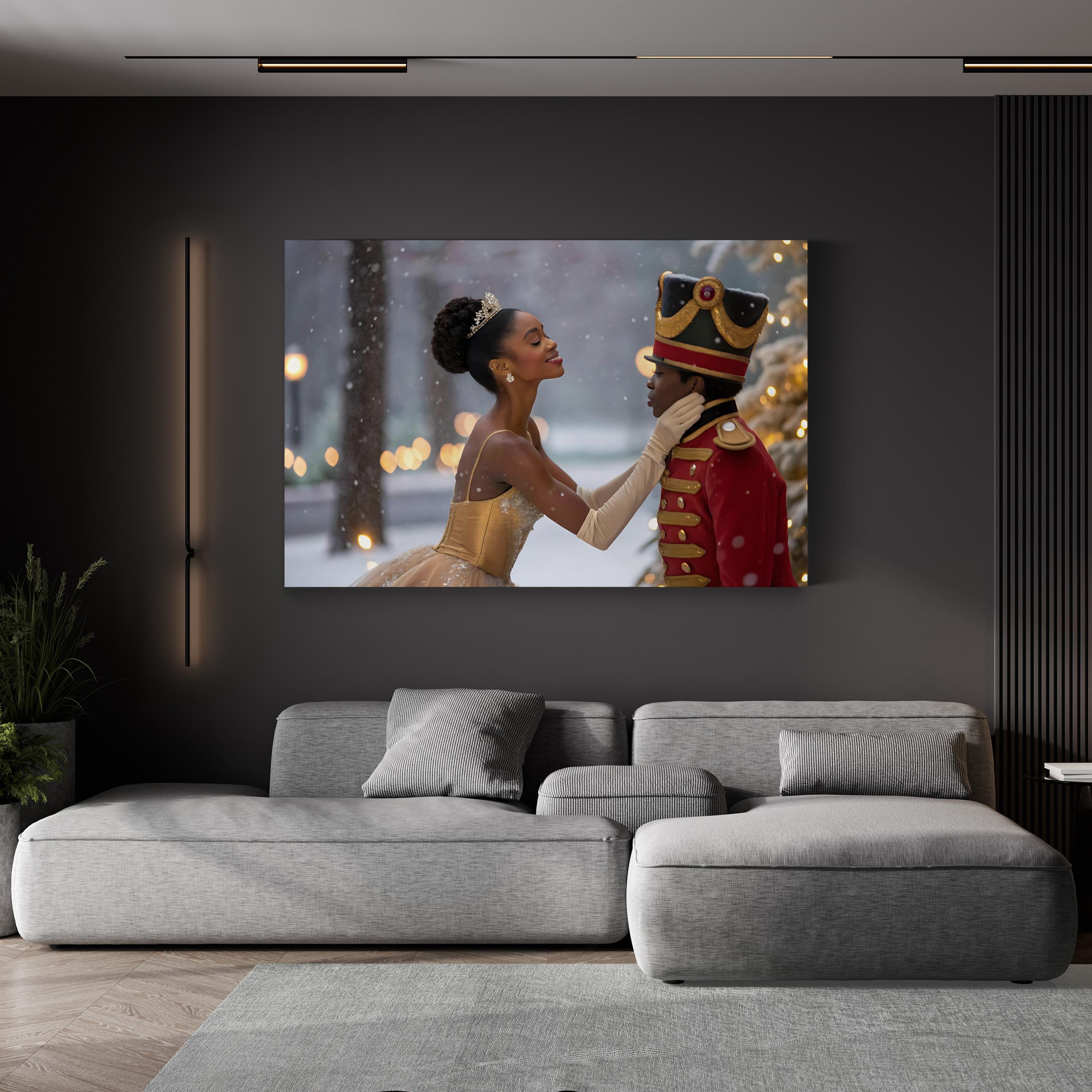Winter Wonderland Ballet – Period Illustration Wall Art | Holiday Canvas Print