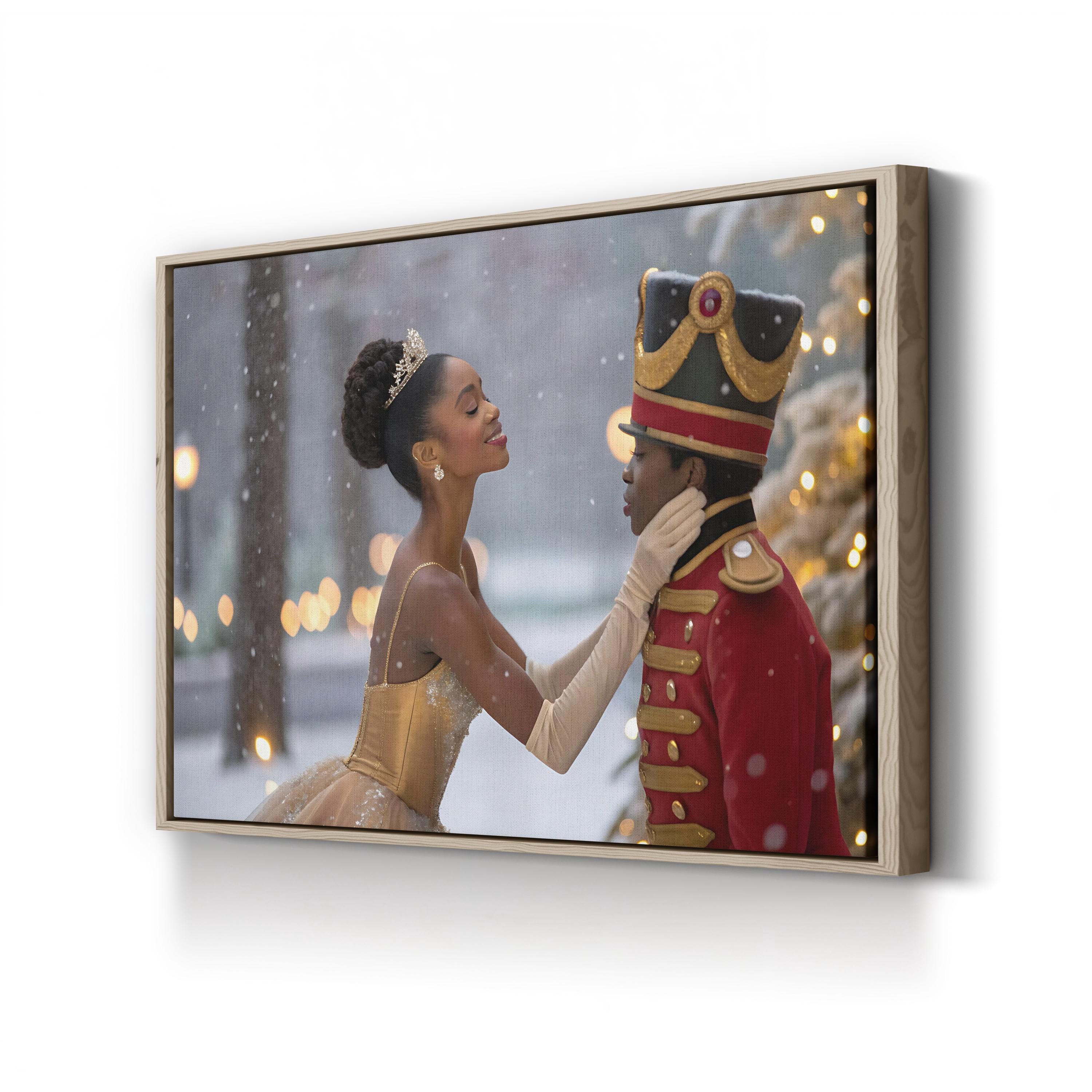 Winter Wonderland Ballet – Period Illustration Wall Art | Holiday Canvas Print