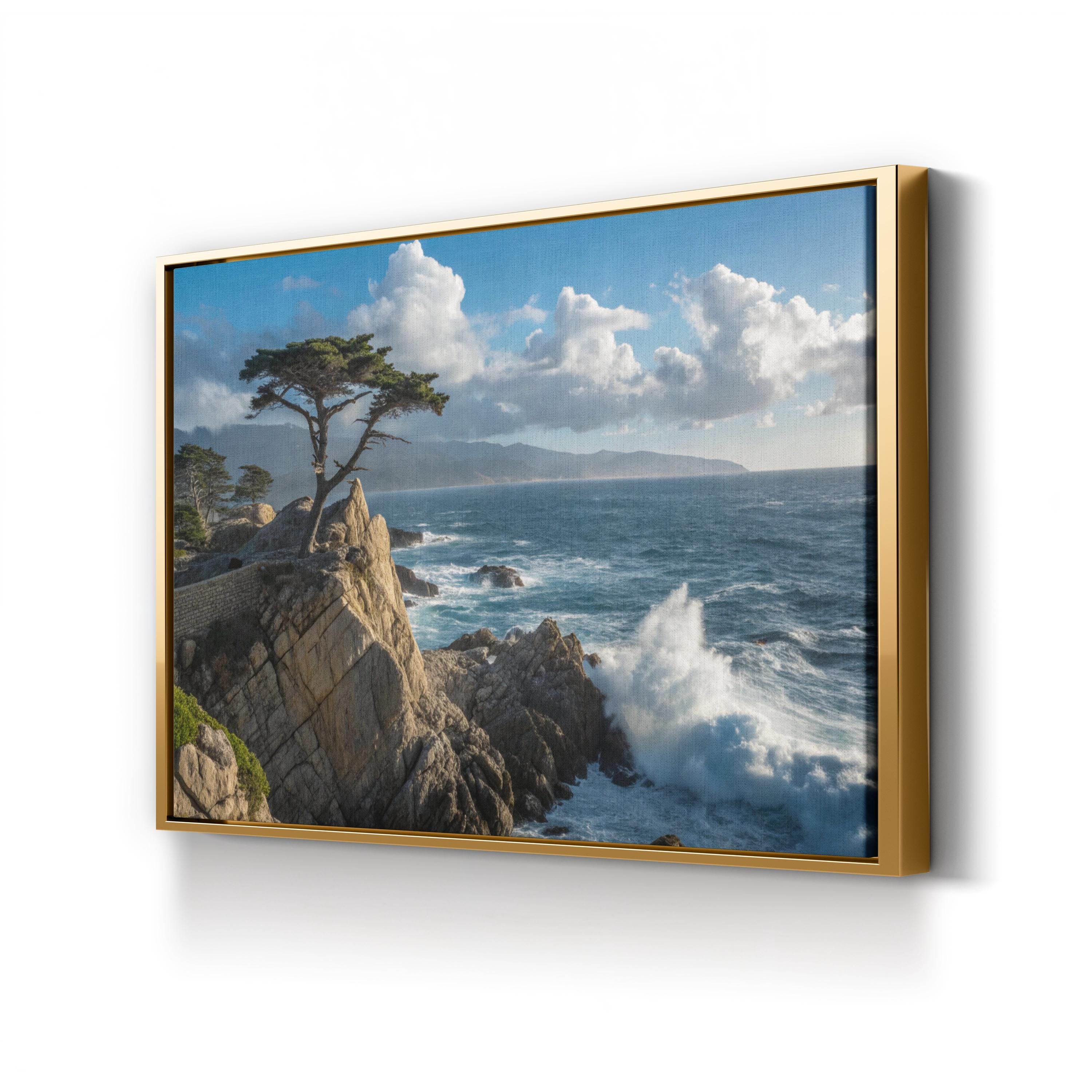 Lone Cypress Monterey – Vintage Photography Wall Art | Coastal Landscape Canvas Print