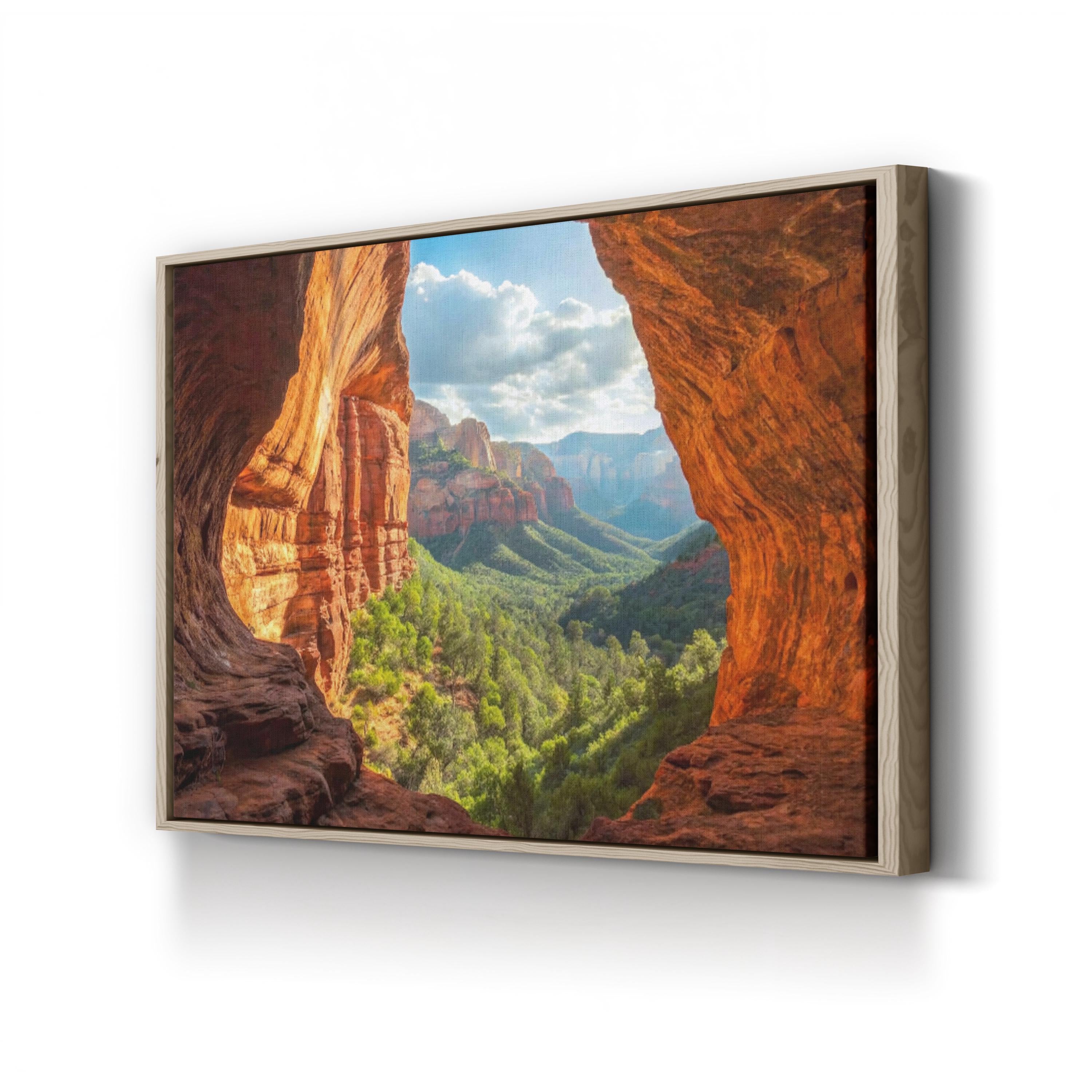 Sedona Subway Cave – Vintage Photography Wall Art | Red Rock Canvas Print