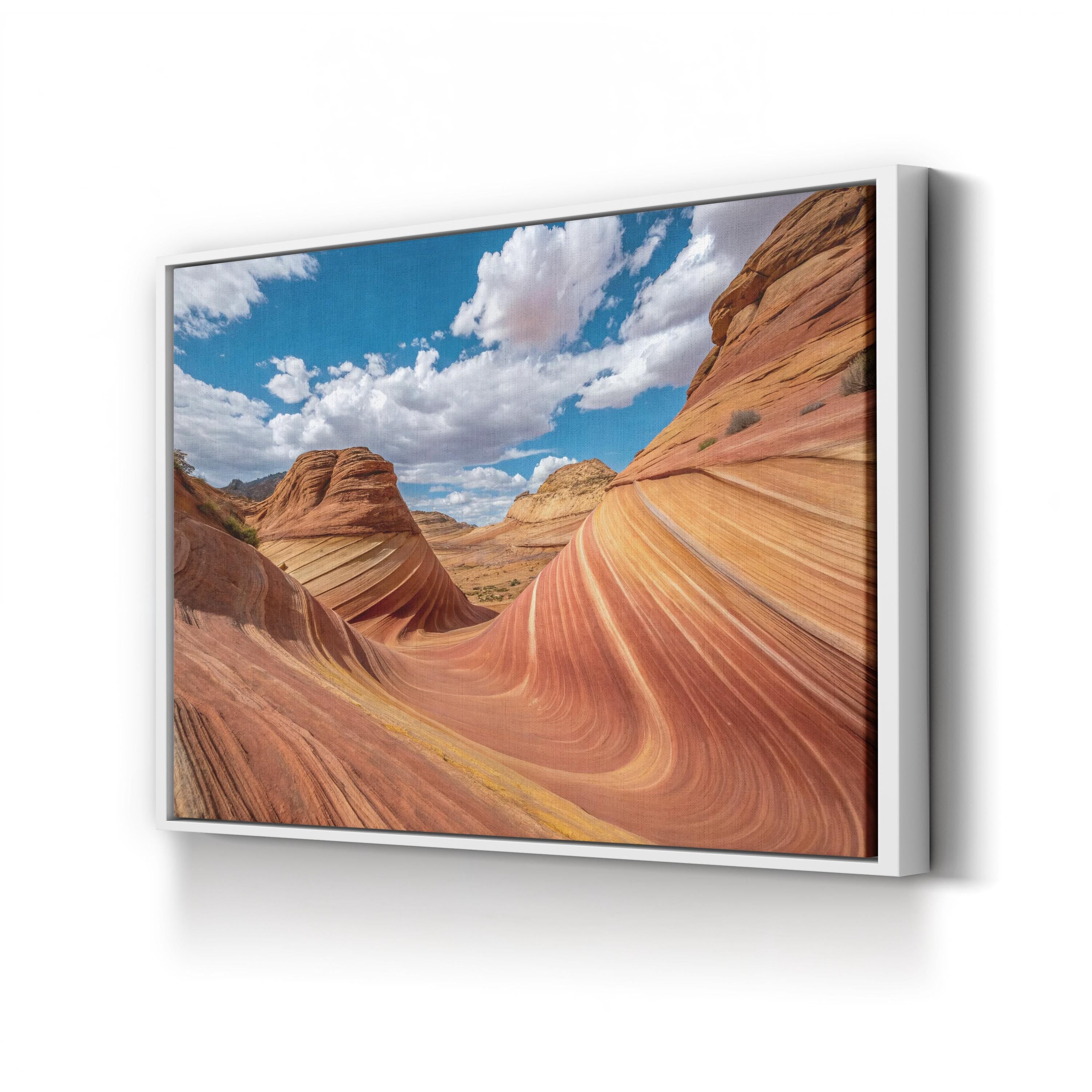 Wave Rock Sandstone – Vintage Photography Wall Art | Desert Landscape Canvas Print