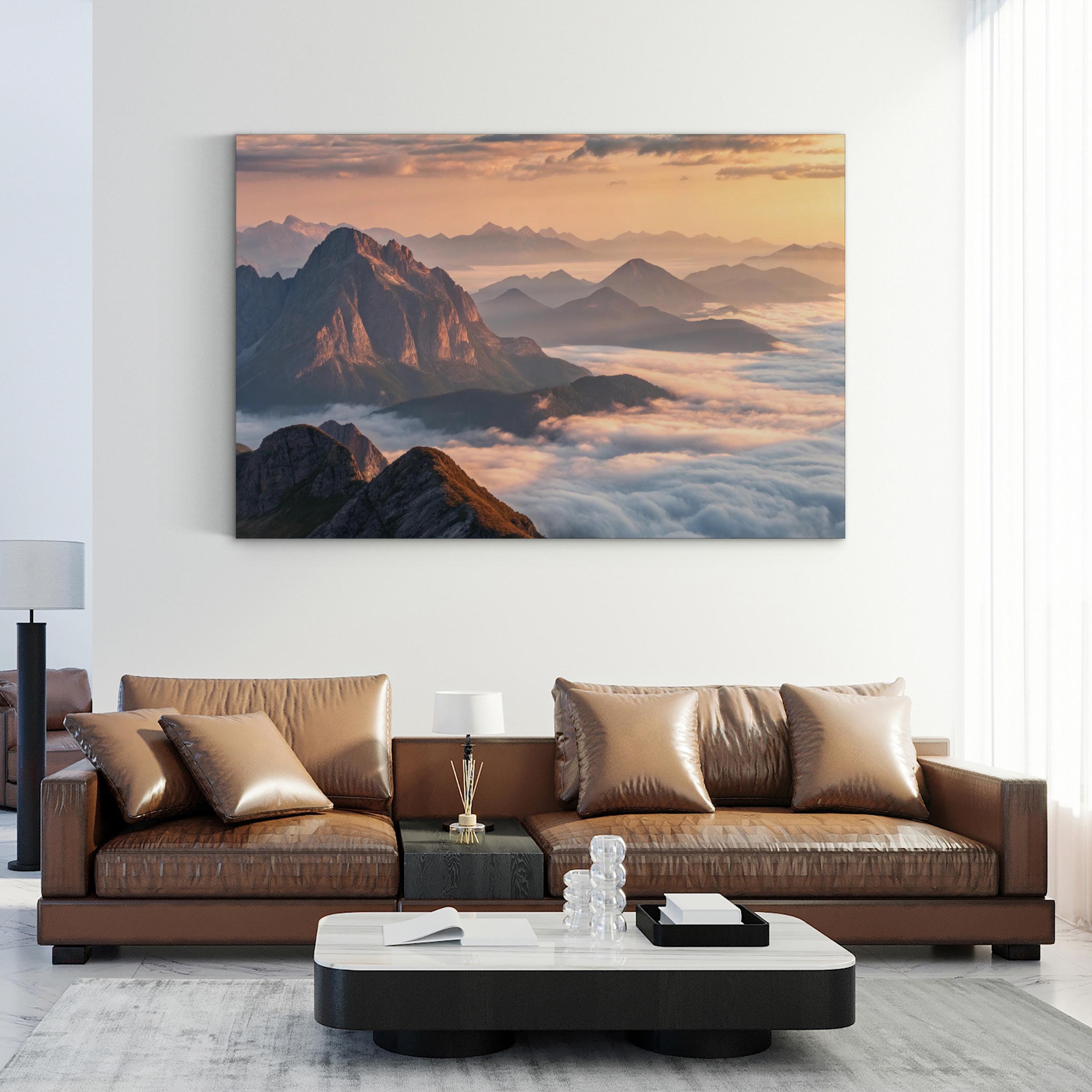 Majestic Mountain Range – Vintage Photography Wall Art | Scenic Landscape Canvas Print