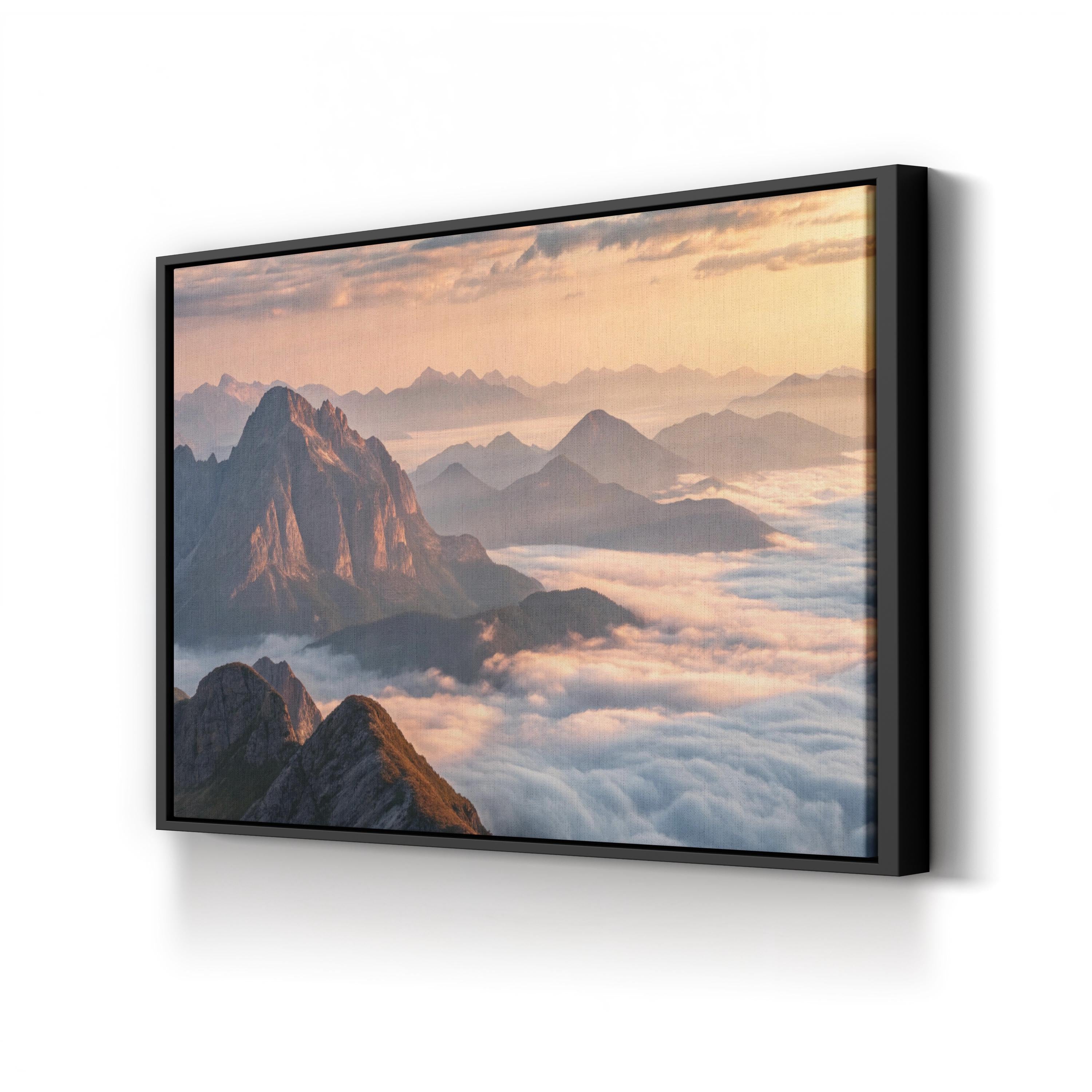 Majestic Mountain Range – Vintage Photography Wall Art | Scenic Landscape Canvas Print