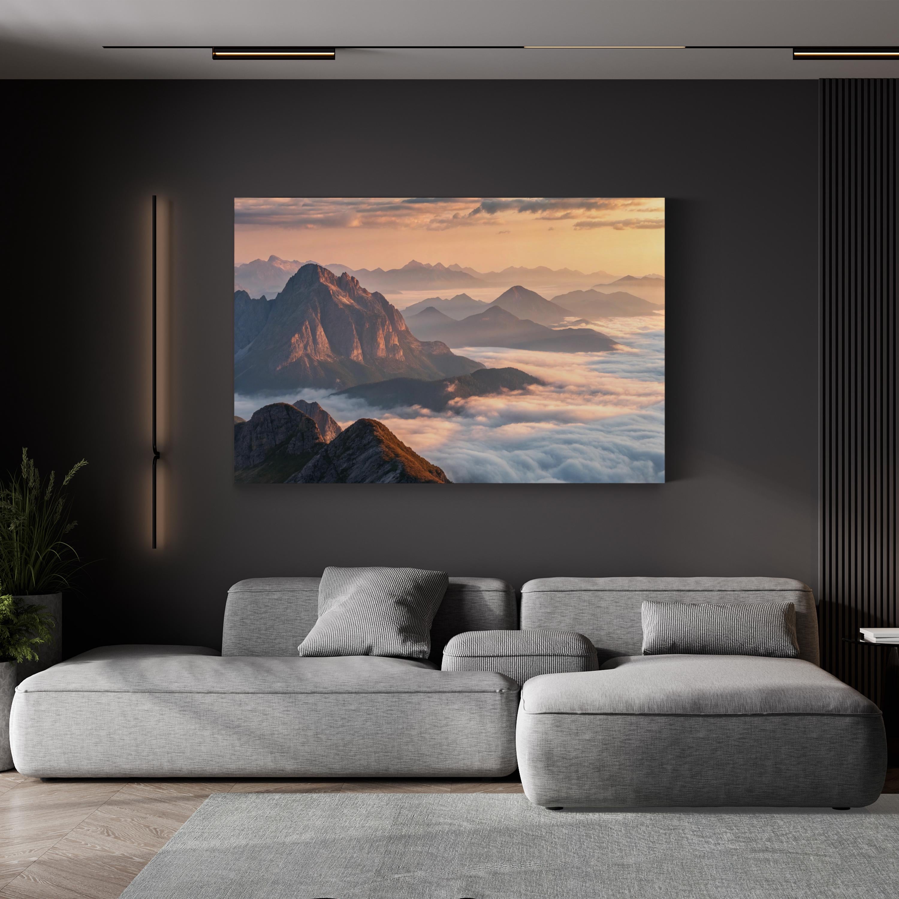 Majestic Mountain Range – Vintage Photography Wall Art | Scenic Landscape Canvas Print