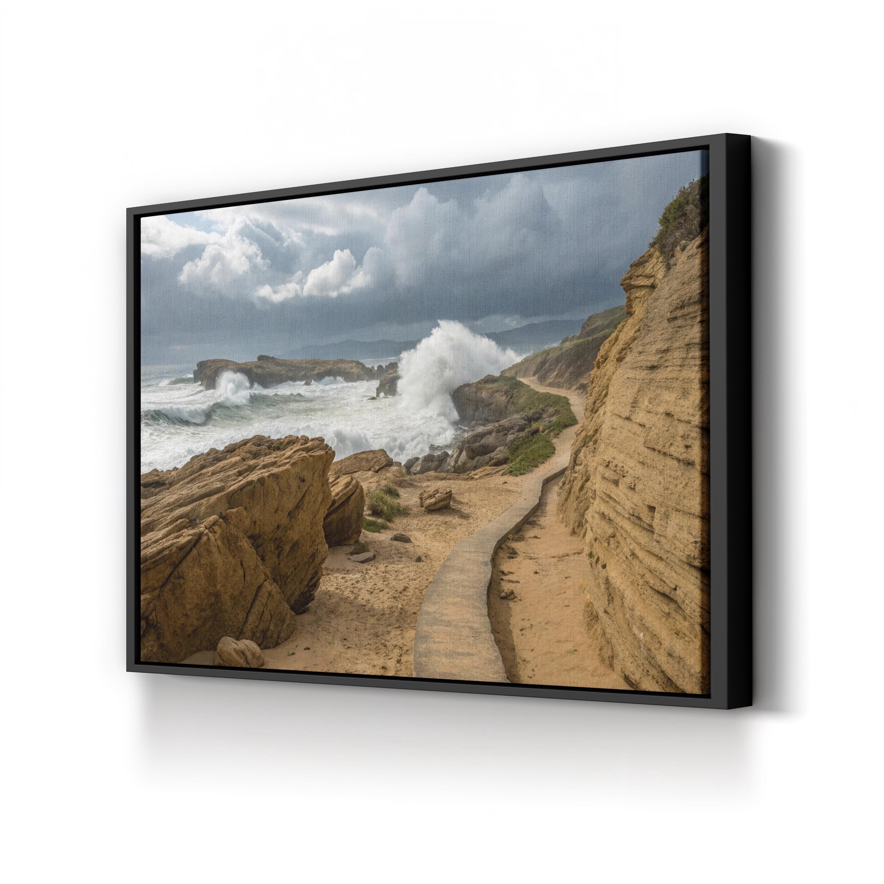Coastal Pathway — Dramatic Shoreline Canvas Wall Art