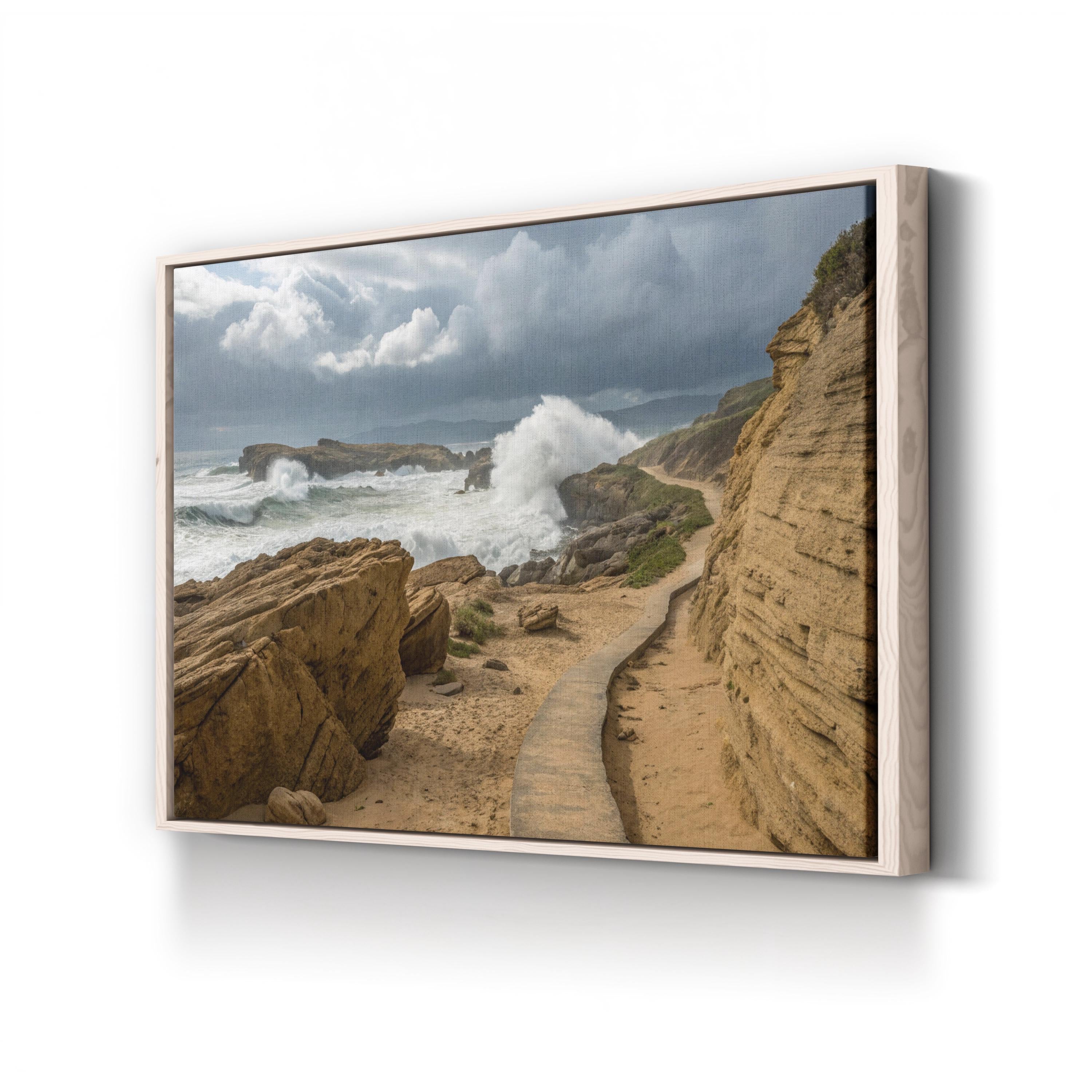 Coastal Pathway — Dramatic Shoreline Canvas Wall Art
