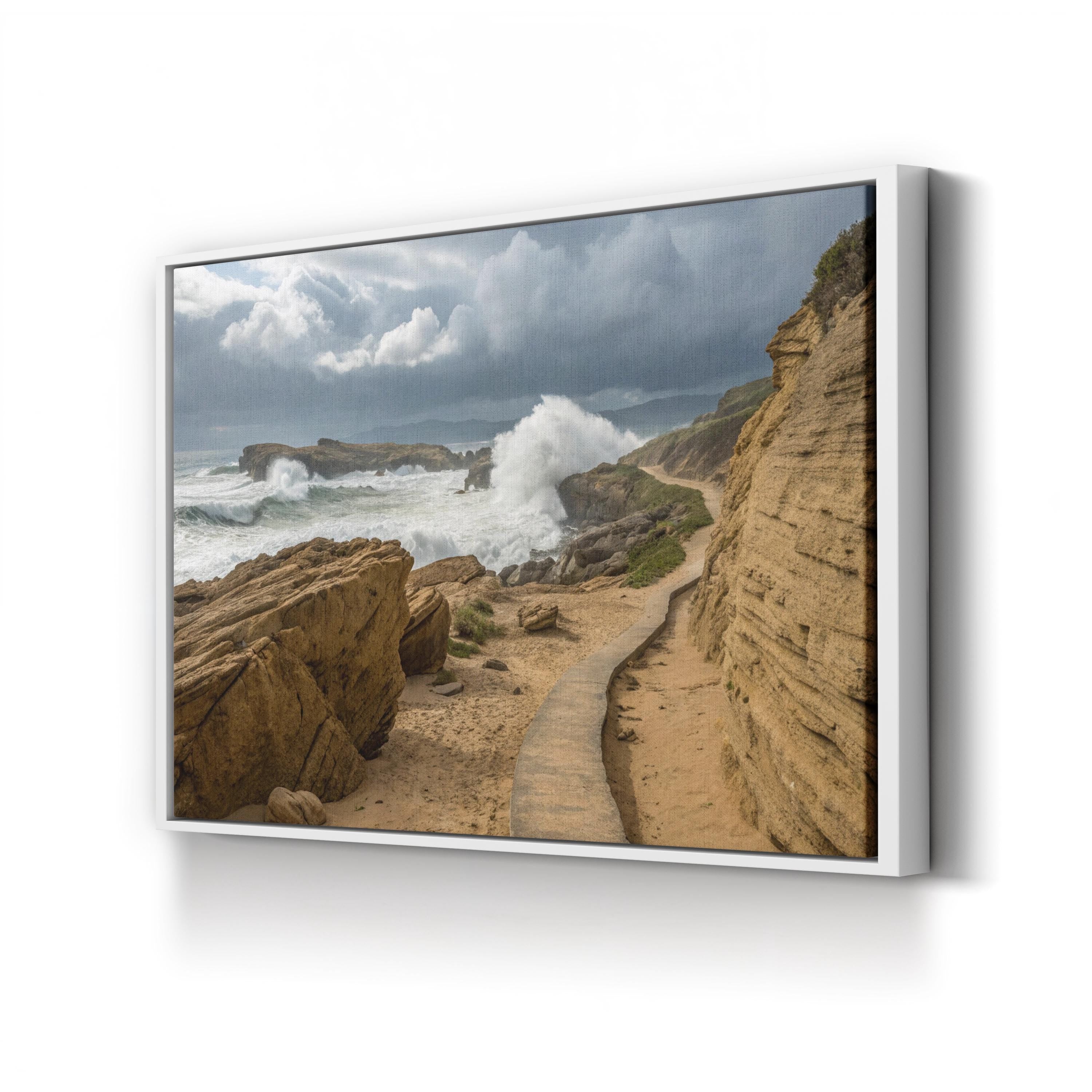 Coastal Pathway — Dramatic Shoreline Canvas Wall Art
