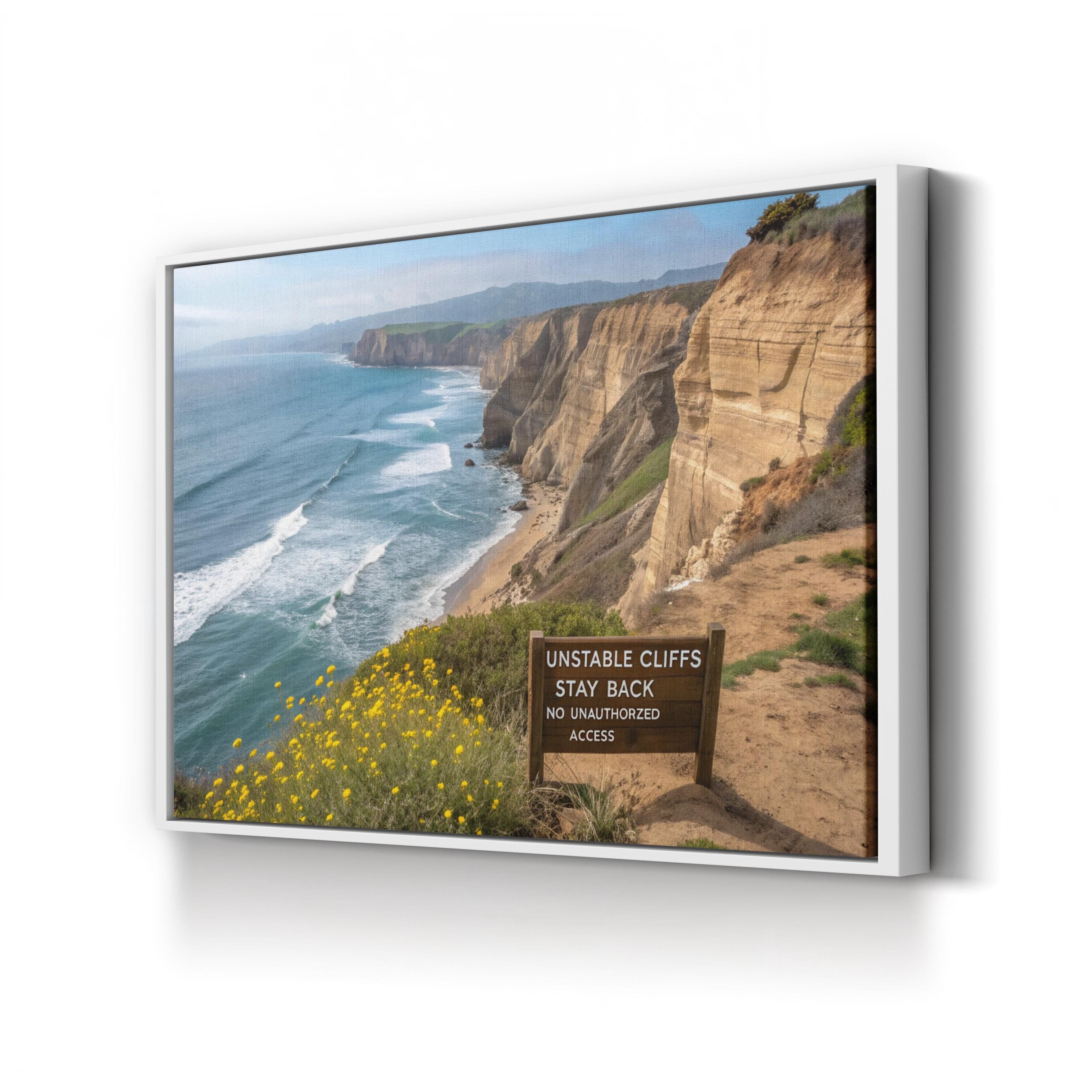 Unstable Cliffs Landscape: Coastal Uneven Cliffs, California Landscape Photography