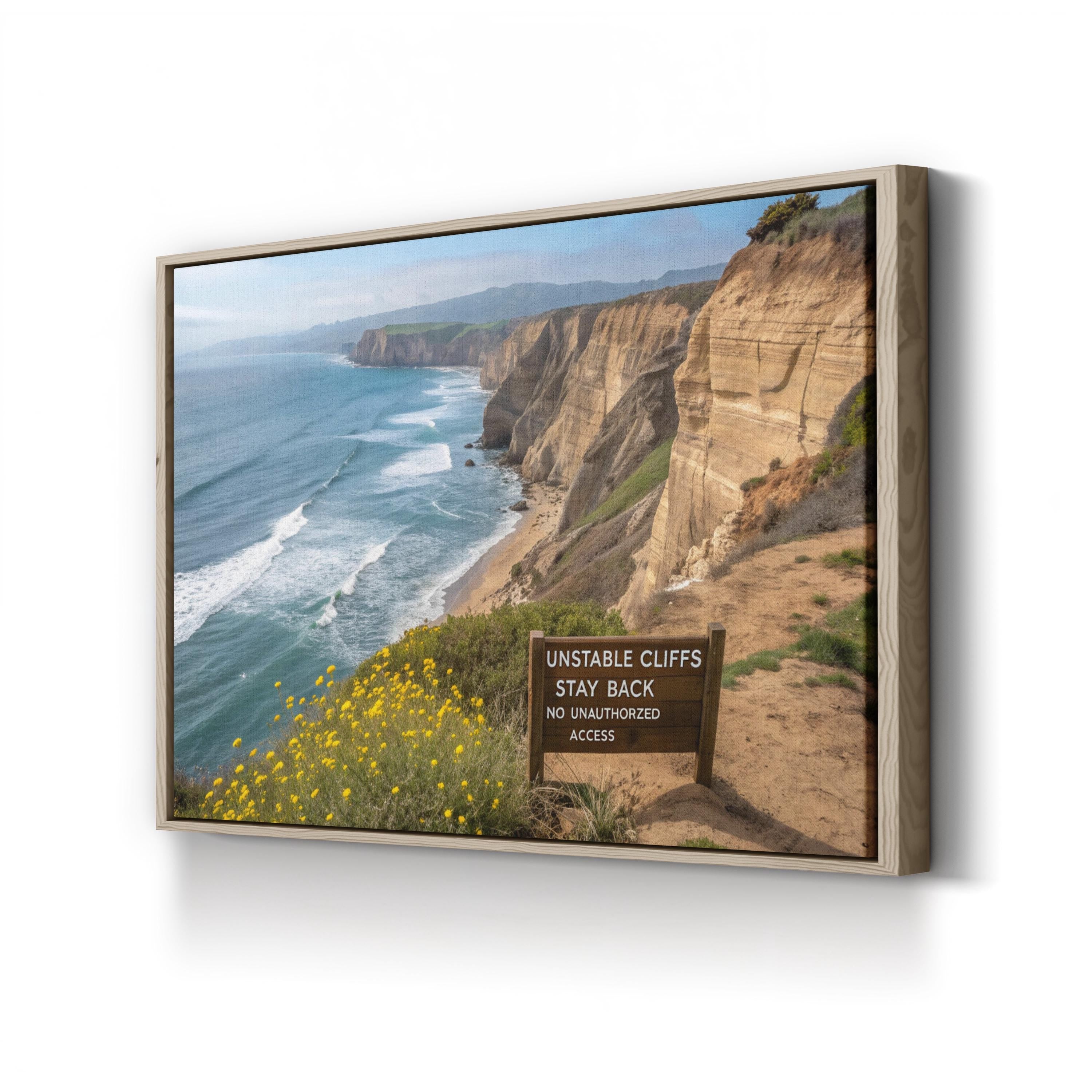 Unstable Cliffs Landscape: Coastal Uneven Cliffs, California Landscape Photography